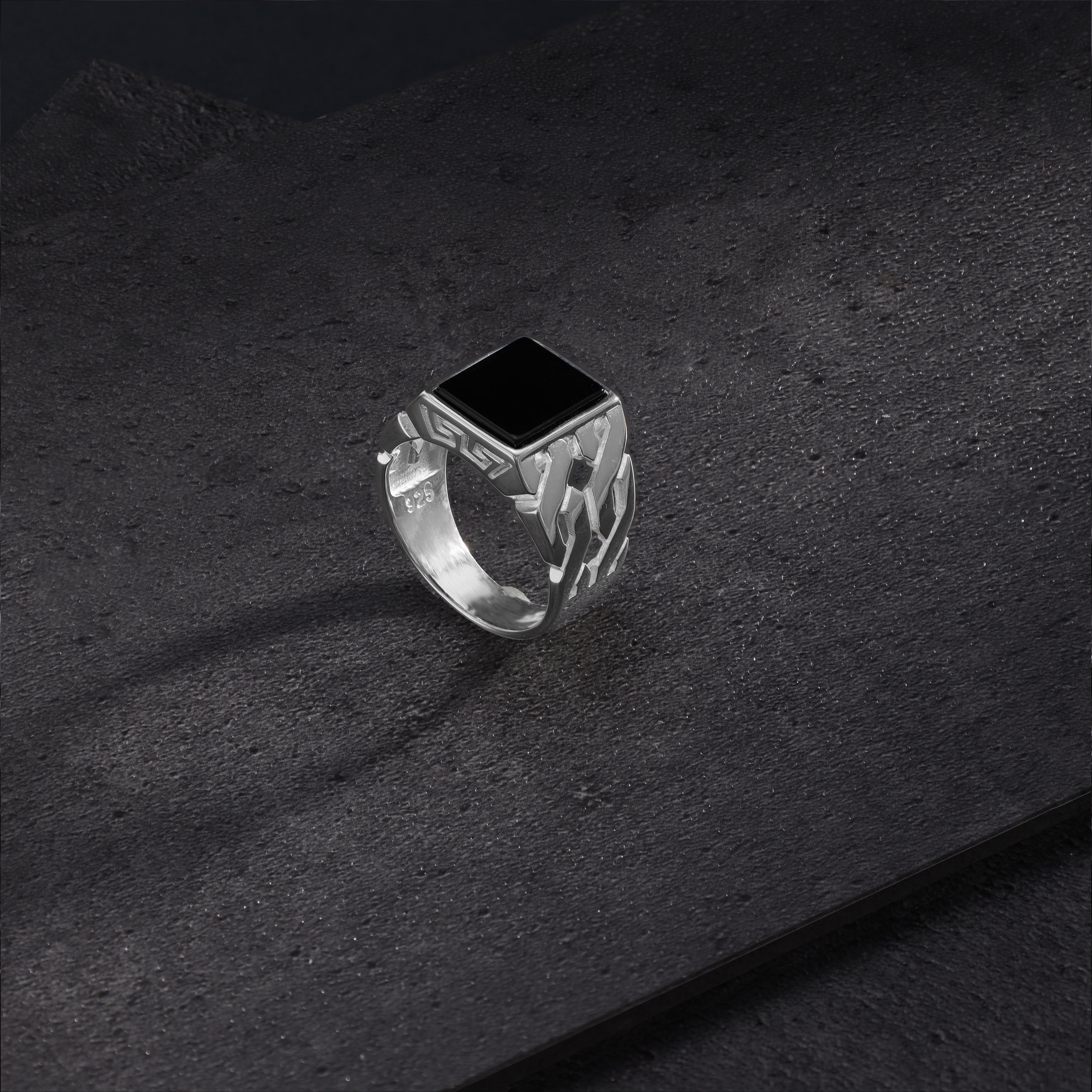 Onyx Silberring aus 925 Sterlingsilber Größe 8-12 "Oriental Dream" - Taipan Schmuck
