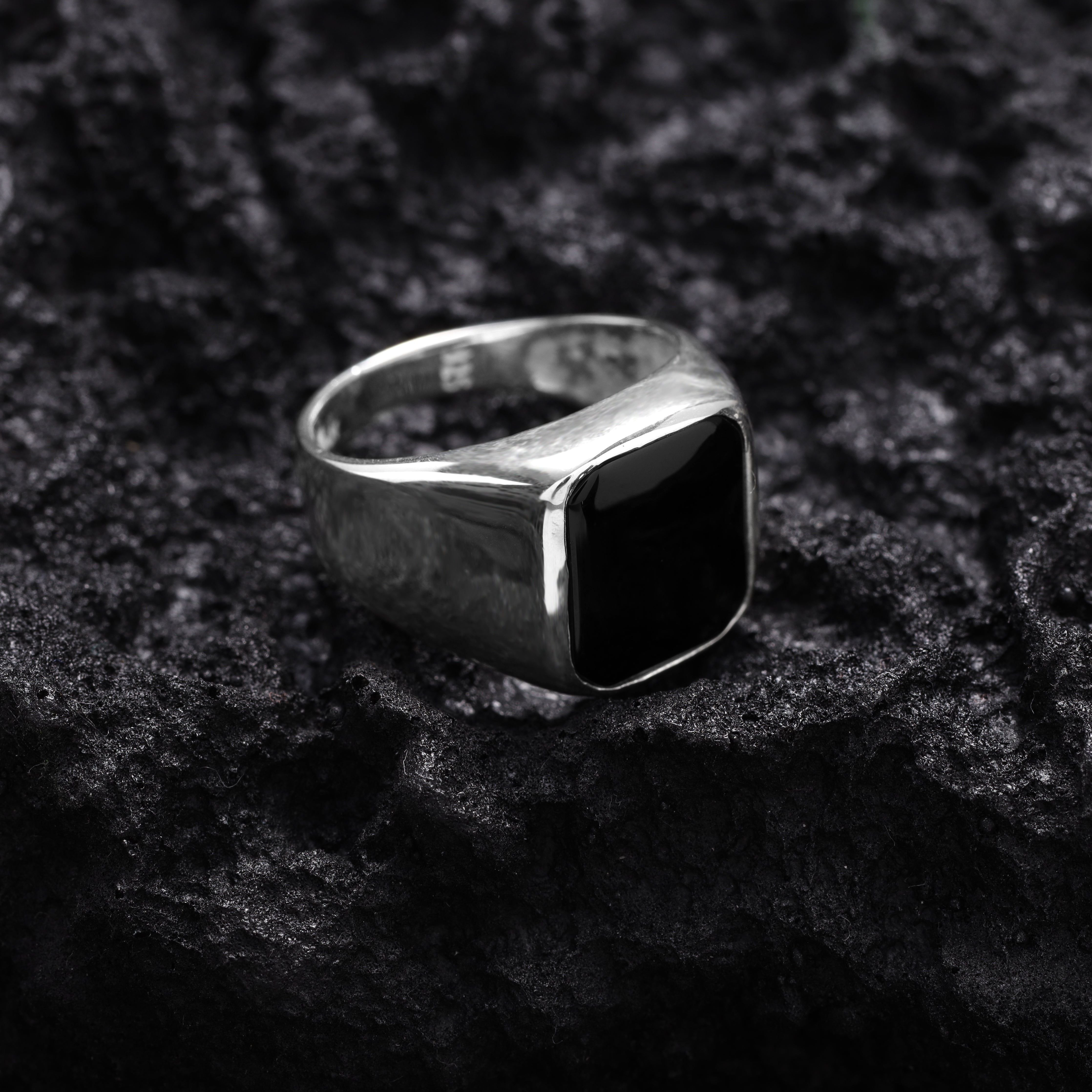 Onyx Silberring aus 925 Sterlingsilber Größe 8-12 "Oriental Dream" - Taipan Schmuck