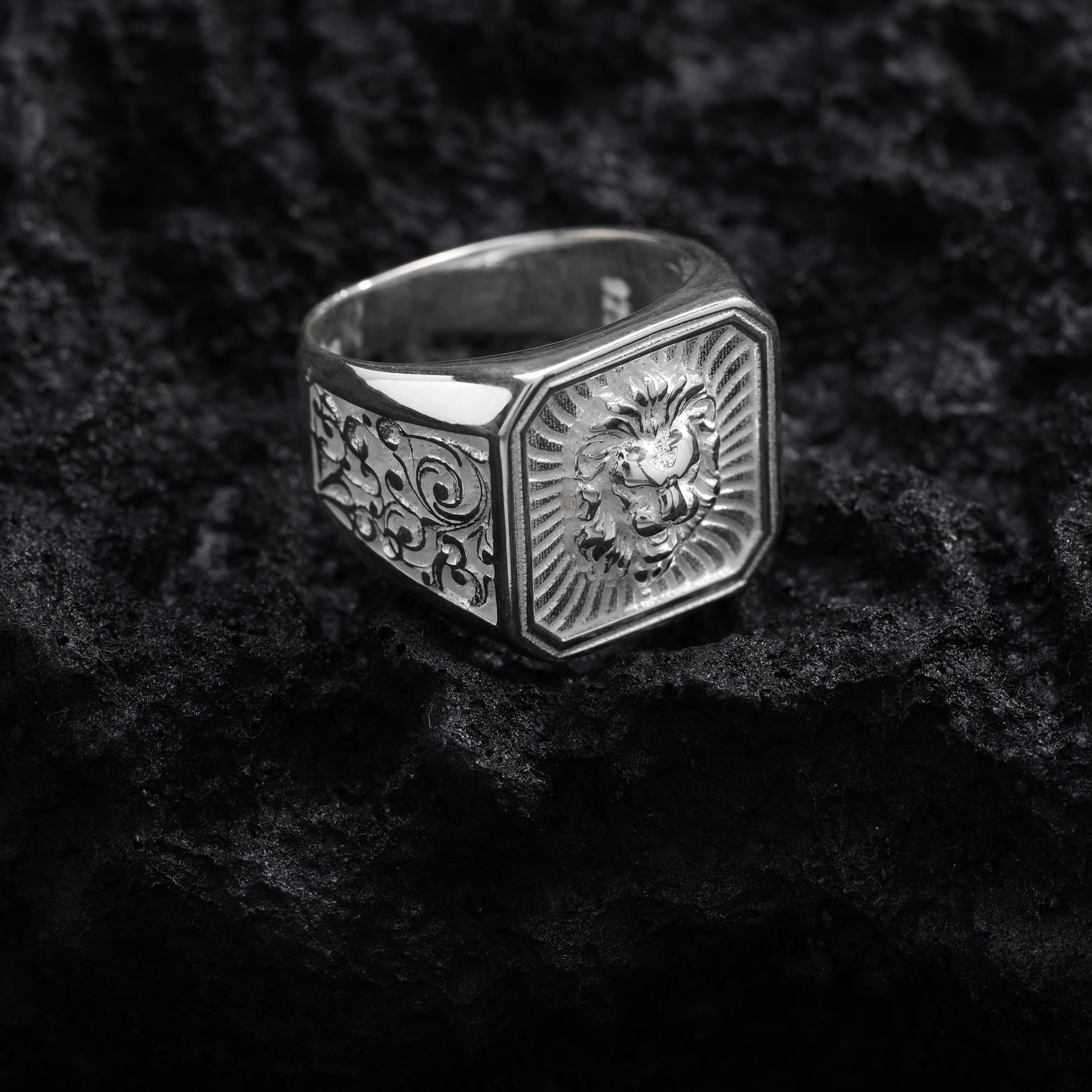 Löwe Silberring aus 925 Sterlingsilber Größe 8-12 "Oriental Dream" - Taipan Schmuck