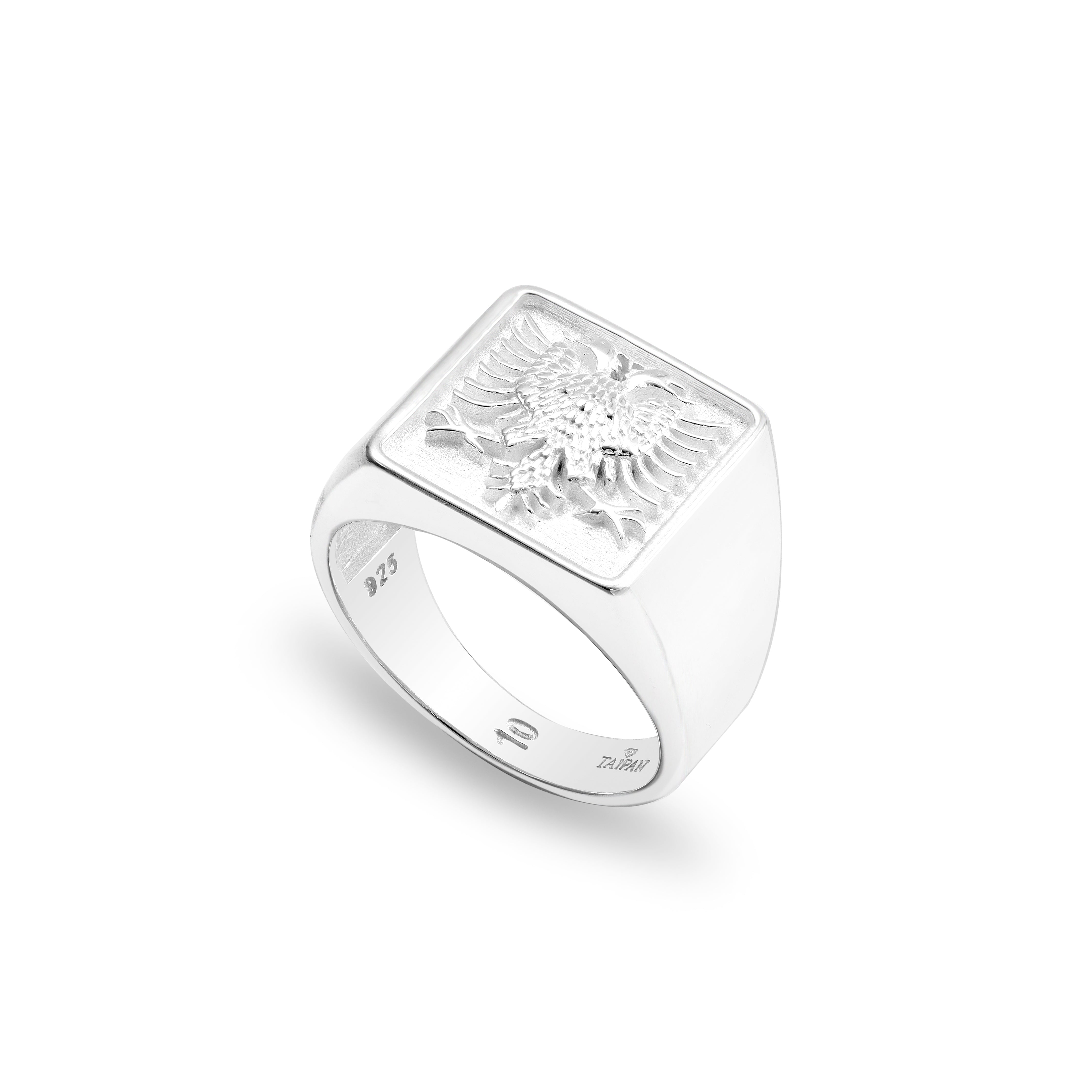 Albanischer Silberring aus 925 Sterlingsilber Größe 8-12 - Taipan Schmuck