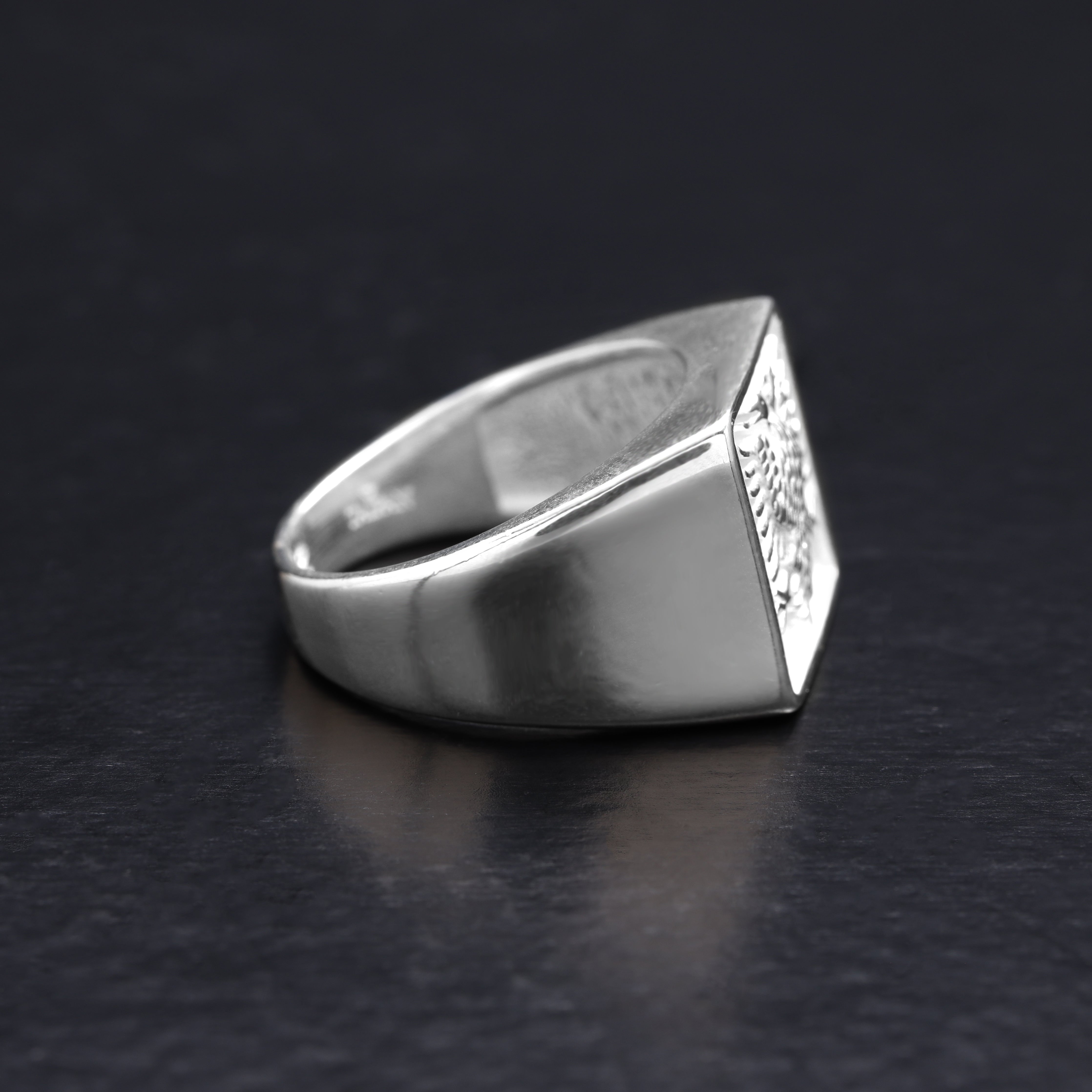 Albanischer Silberring aus 925 Sterlingsilber Größe 8-12 - Taipan Schmuck