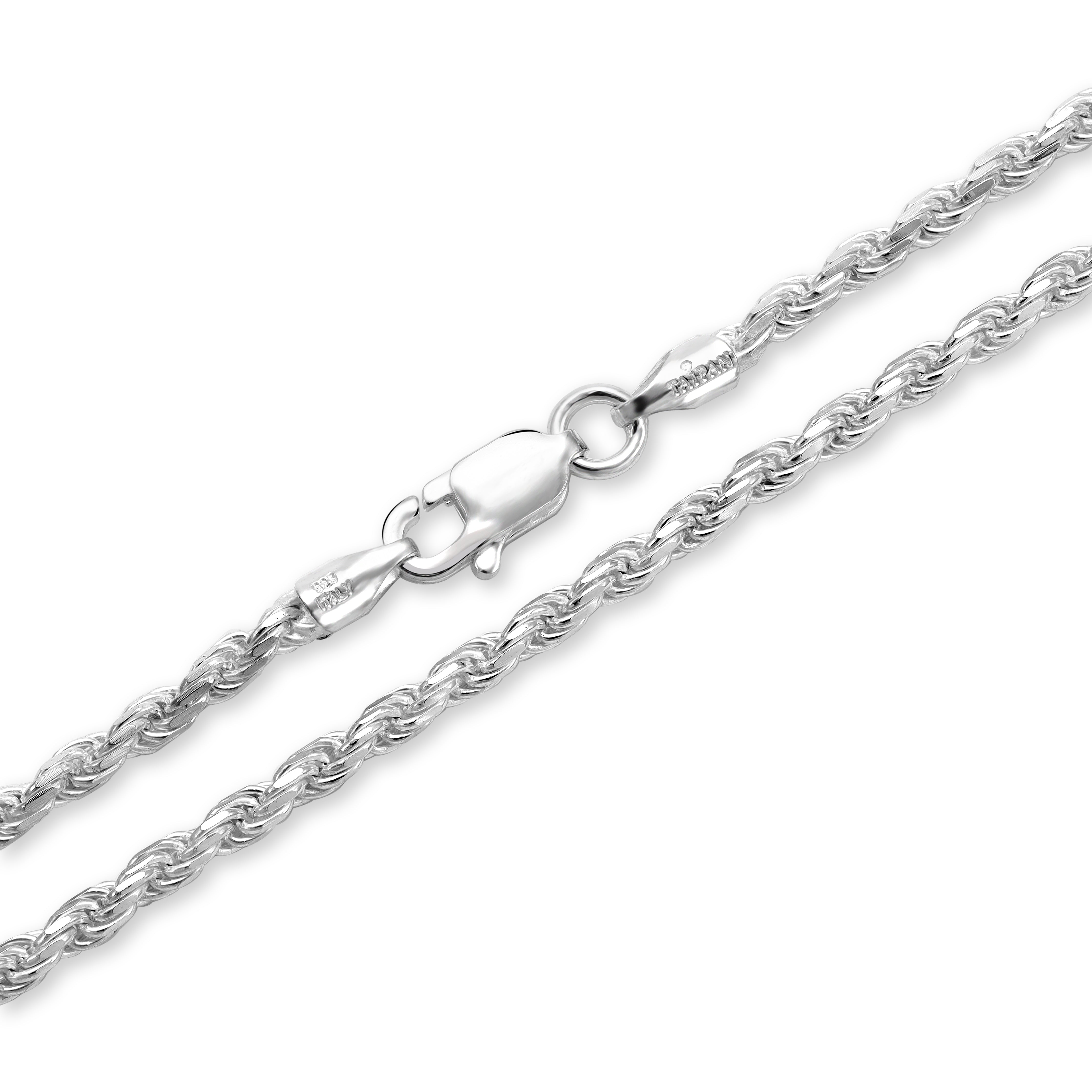 2,3mm Kordelkette Rope Chain 925 Sterling Silber - Taipan Schmuck