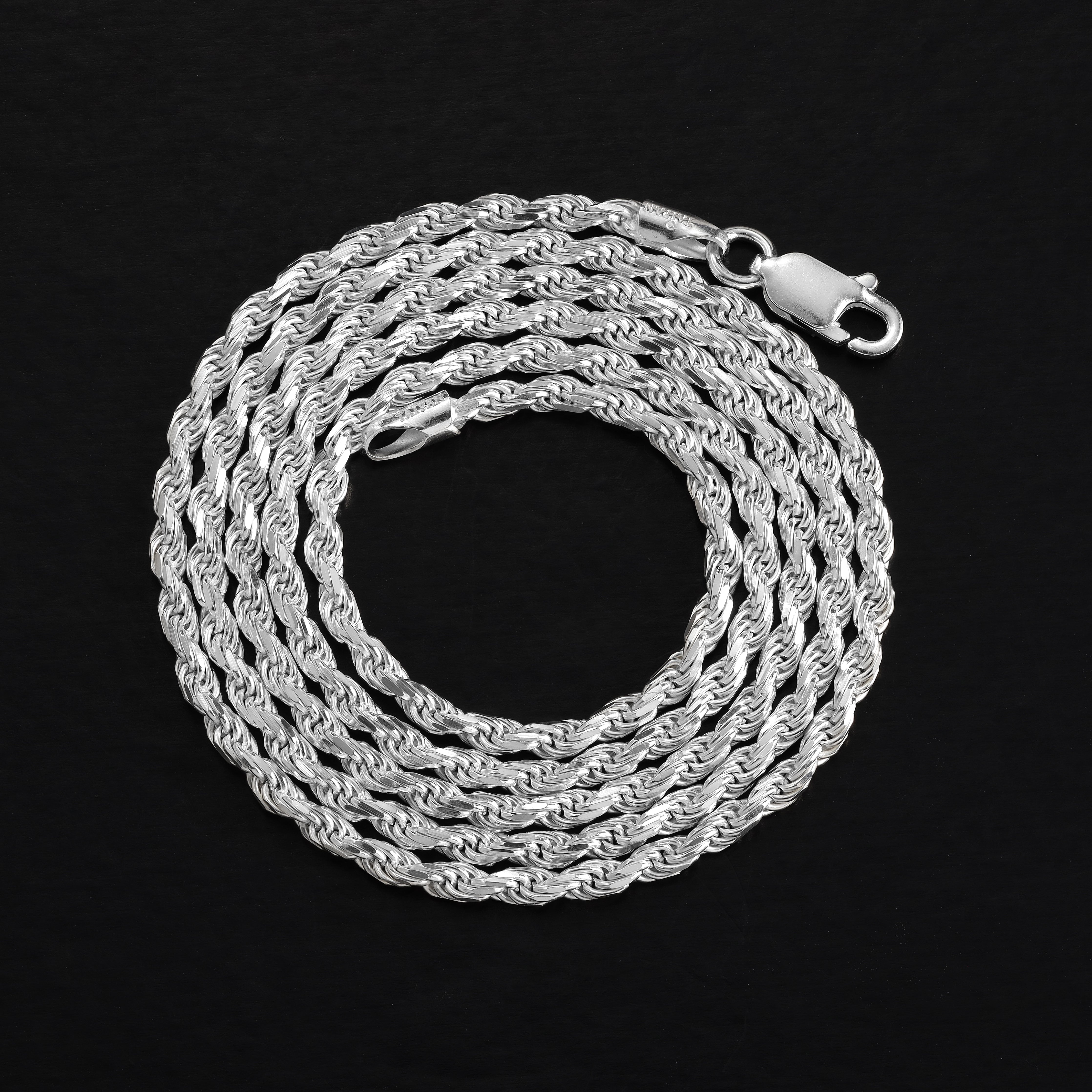 2,3mm Kordelkette Rope Chain 925 Sterling Silber - Taipan Schmuck