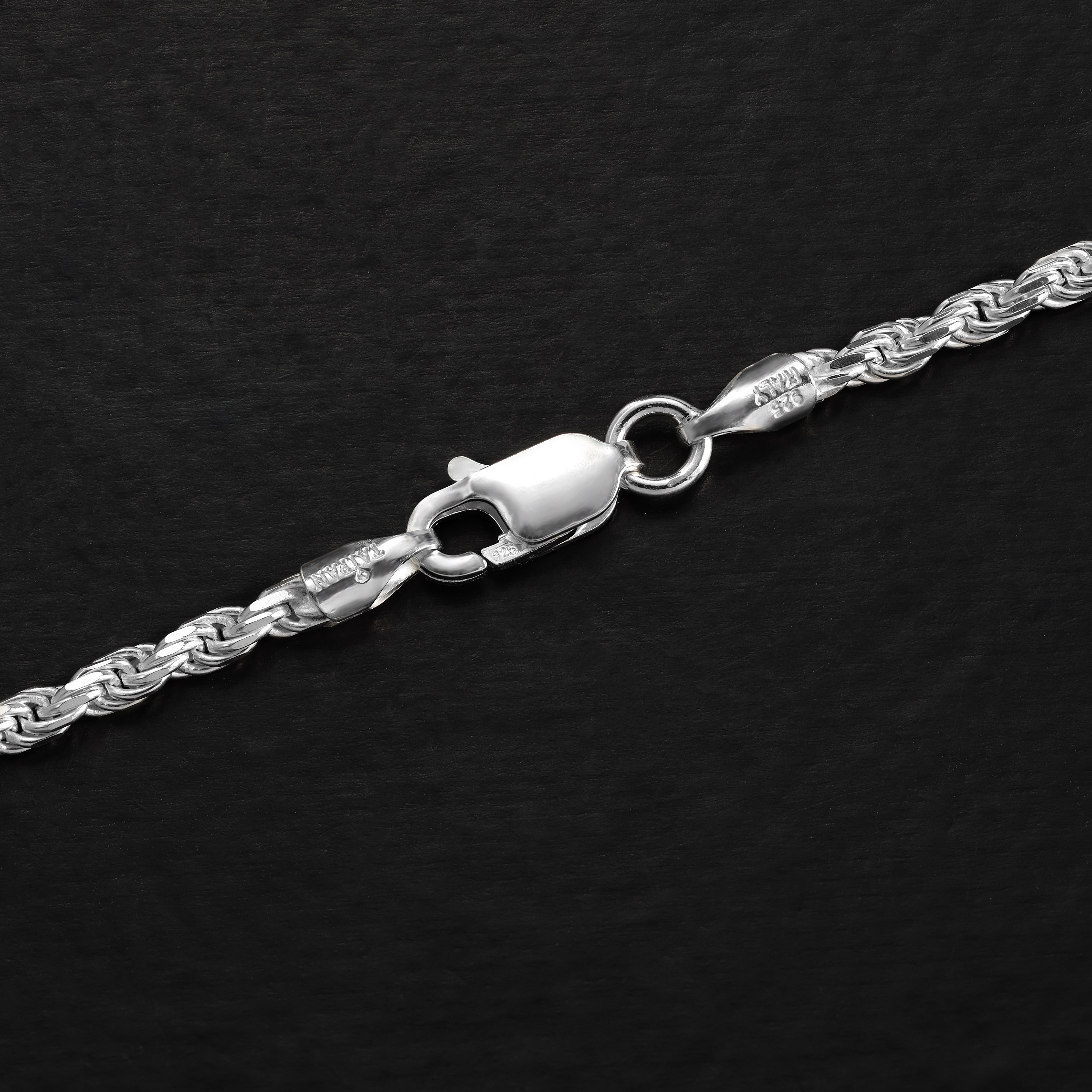 Kordelkette Rope Chain aus 925 Silber in 2,3mm - Taipan Schmuck