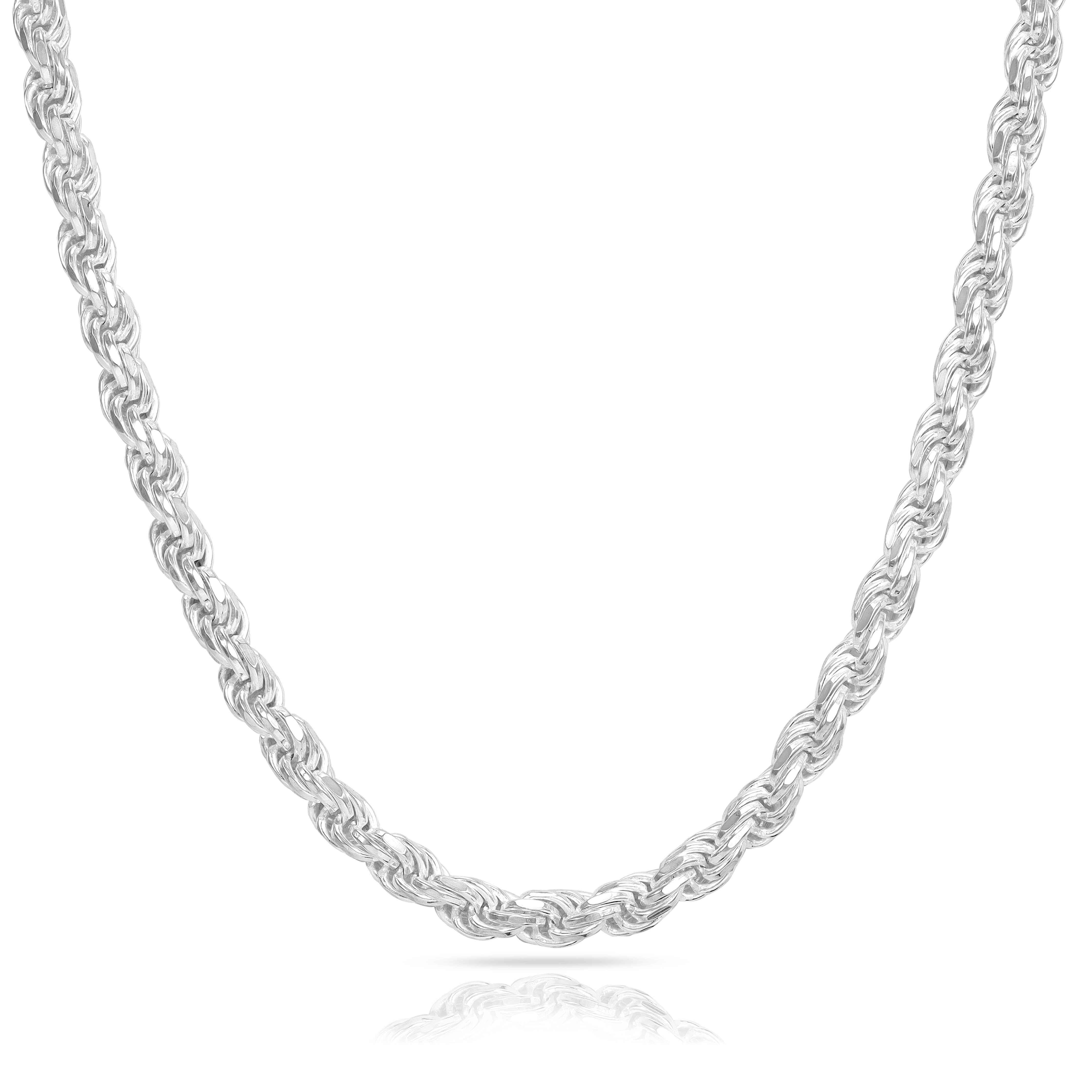 5mm Kordelkette Rope Chain aus 925 Silber - Taipan Schmuck
