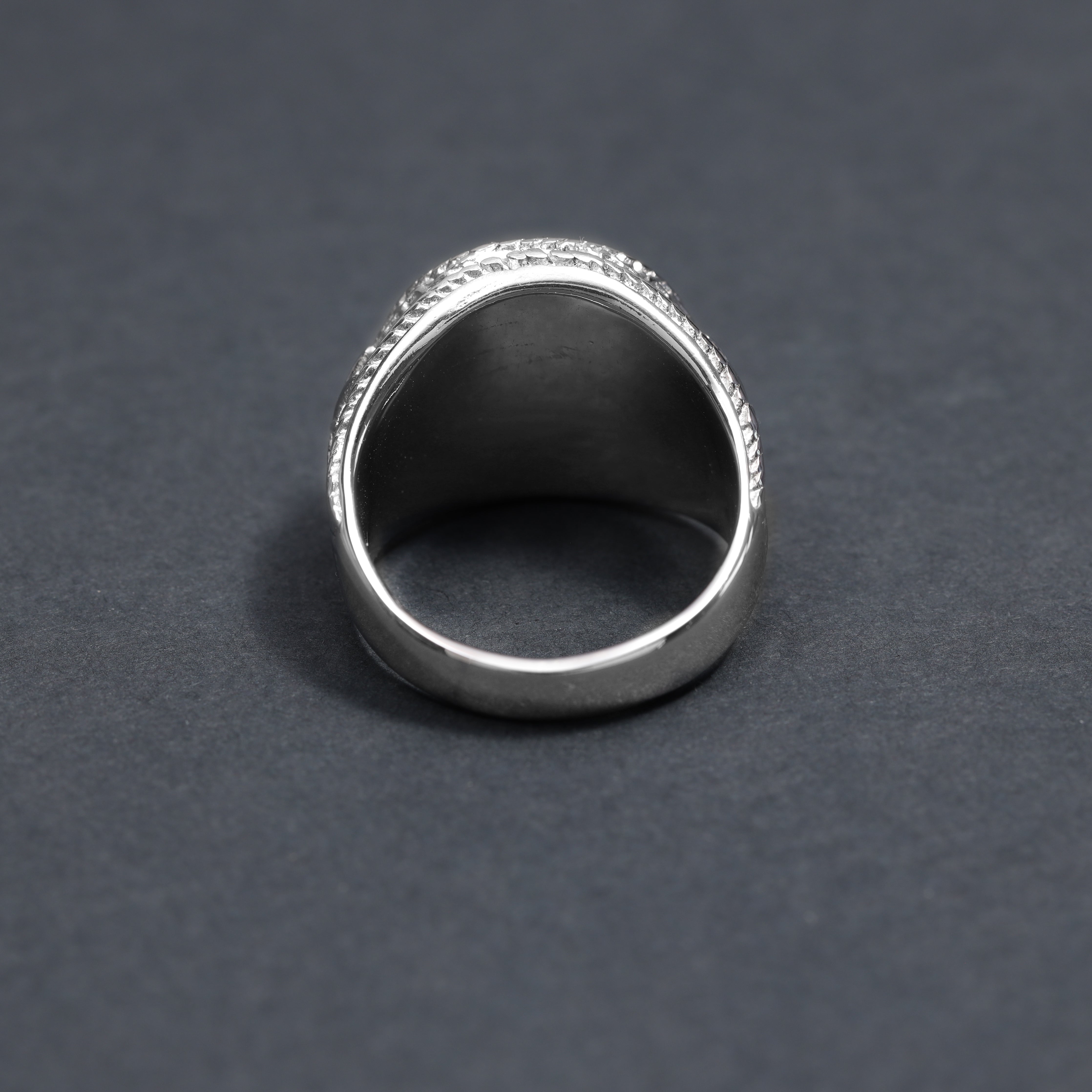 Kompass Herren Ring Größe 9-12 aus Edelstahl - Taipan Schmuck