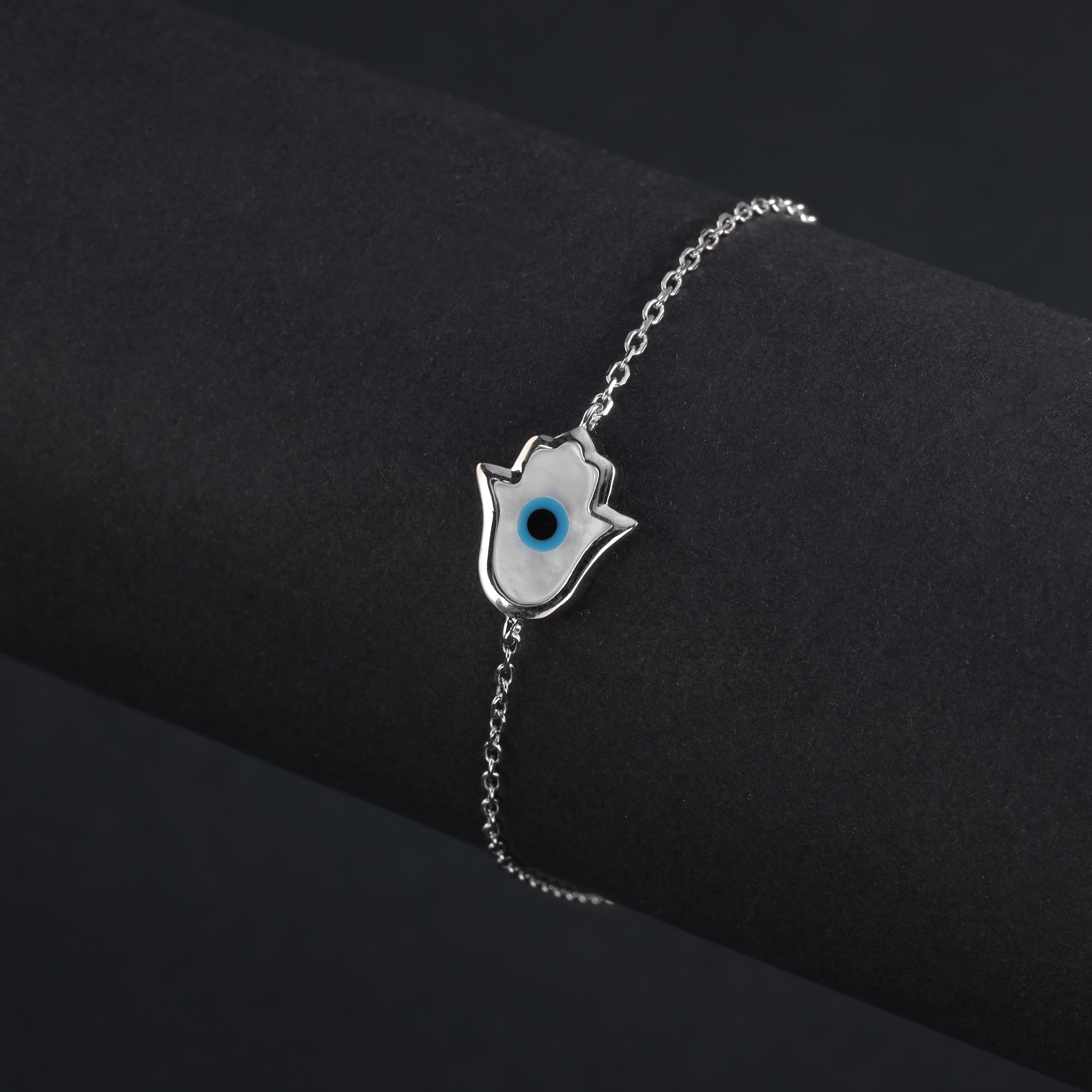 Damen Ankerkette mit Hamsa Armbänder - aus 925 Sterlingsilber - Taipan Schmuck