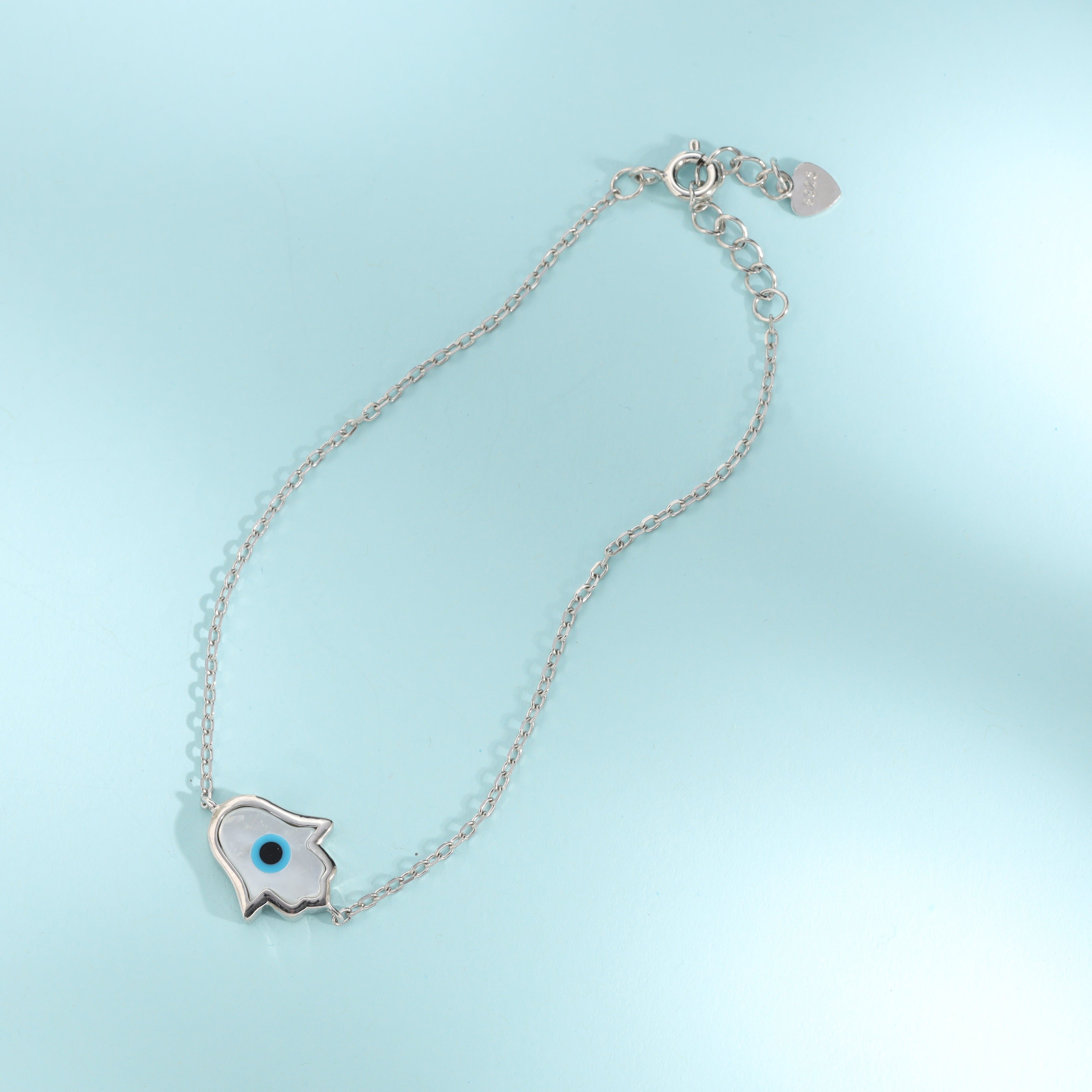 Damen Ankerkette mit Hamsa Armbänder - aus 925 Sterlingsilber - Taipan Schmuck