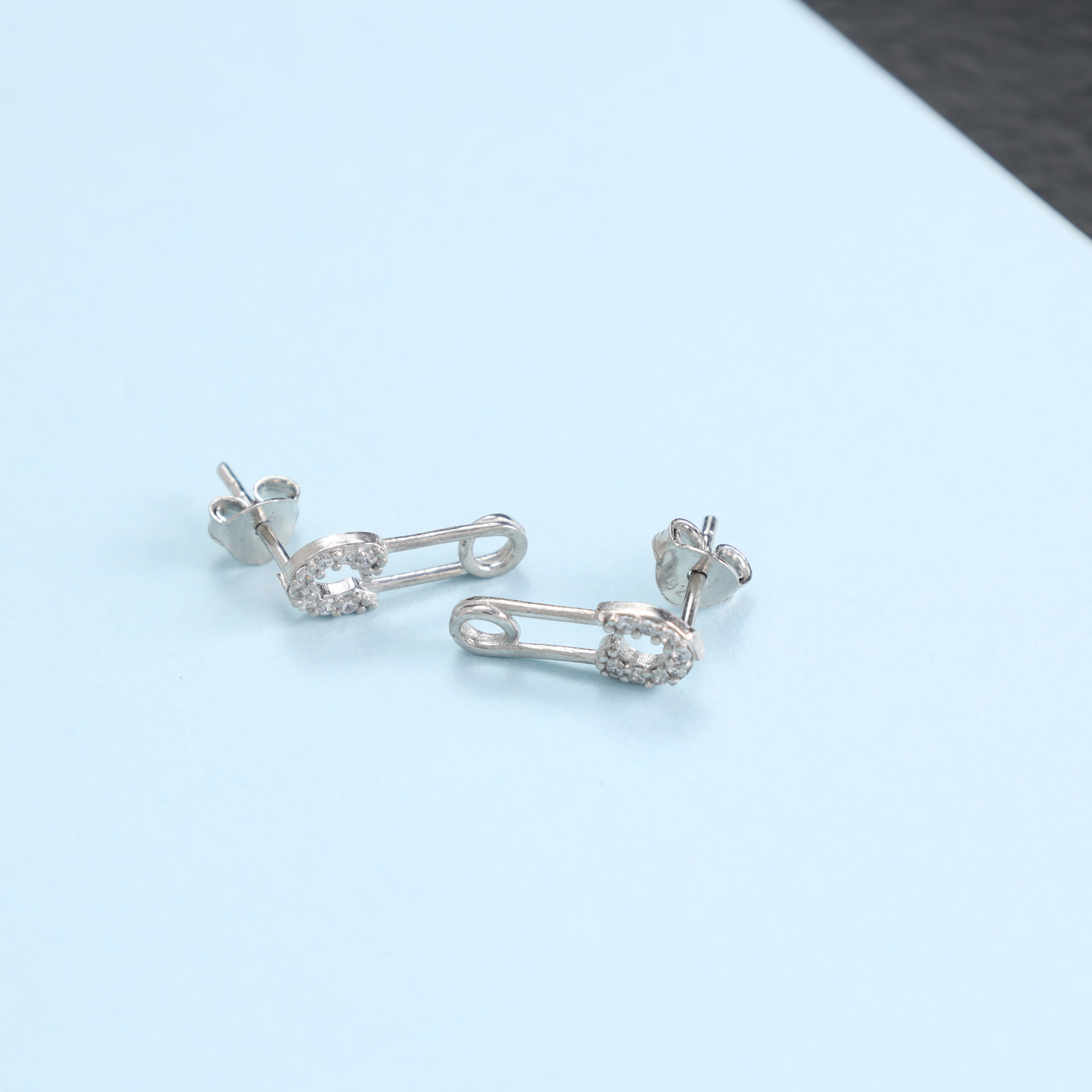 Damen Ohrringe Safety Pin aus 925 Sterlingsilber - Taipan Schmuck