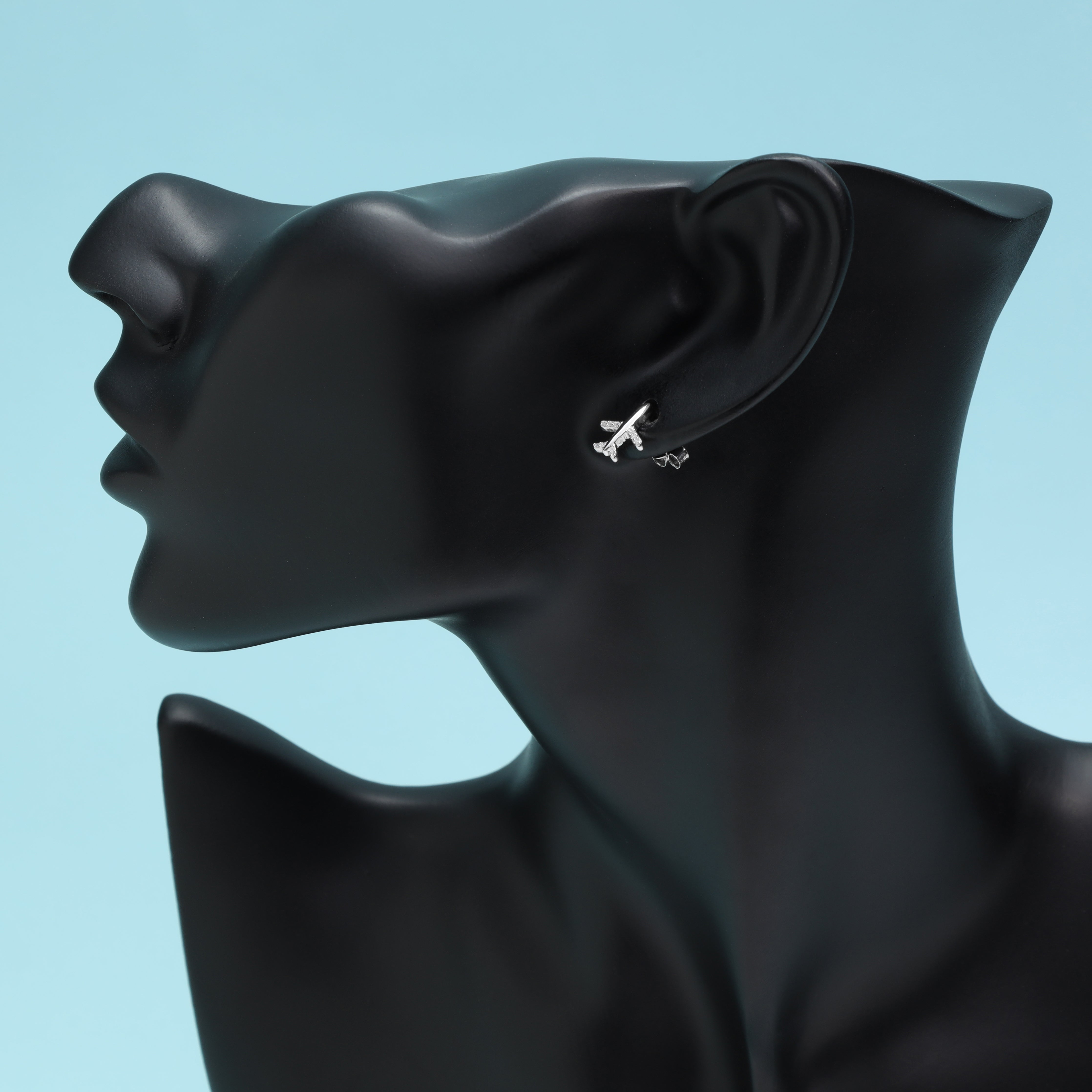 Damen Ohrringe Airplane aus 925 Sterlingsilber - Taipan Schmuck