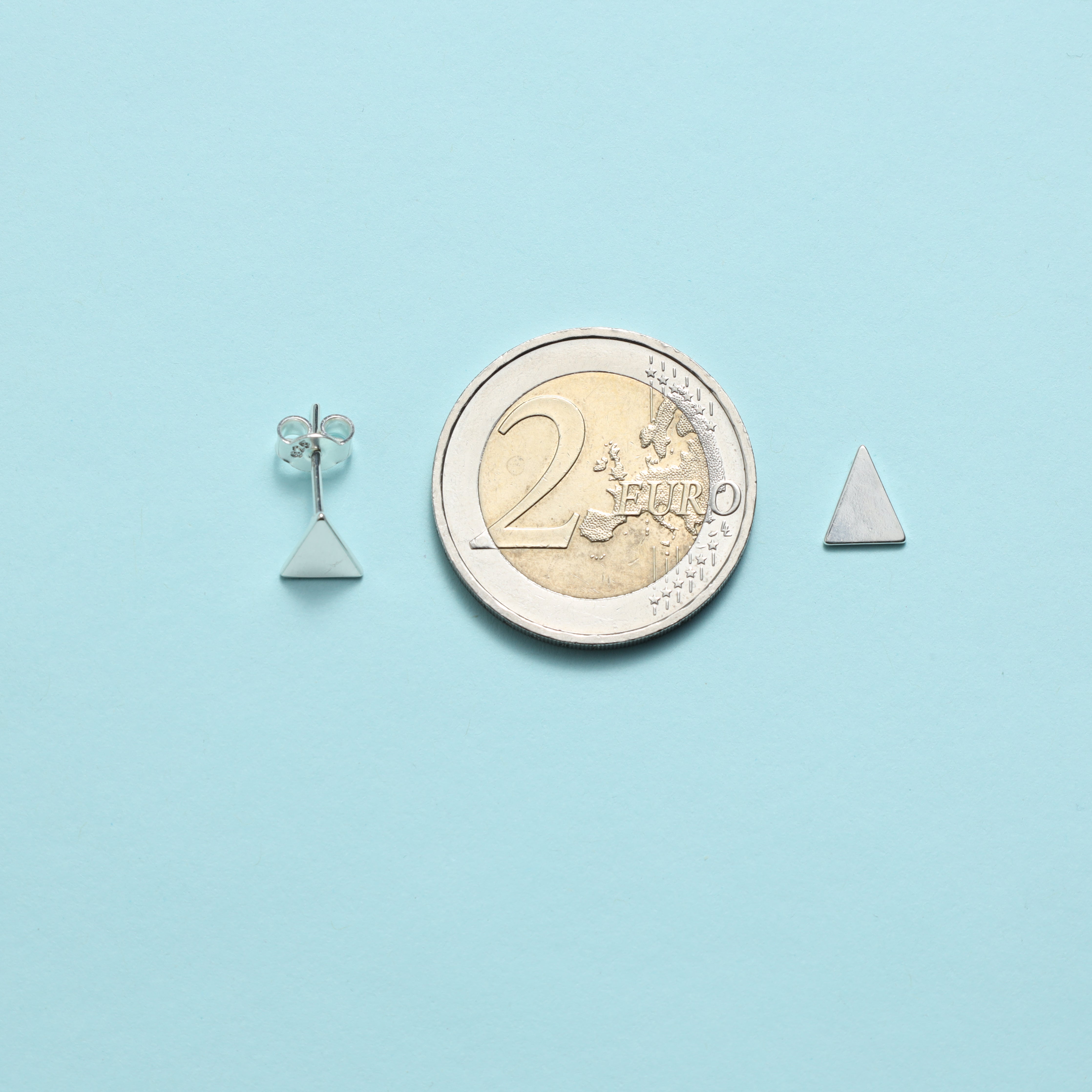 Schlichte Ohrstecker Ohrringe Dreieck aus 925 Sterlingsilber - Taipan Schmuck