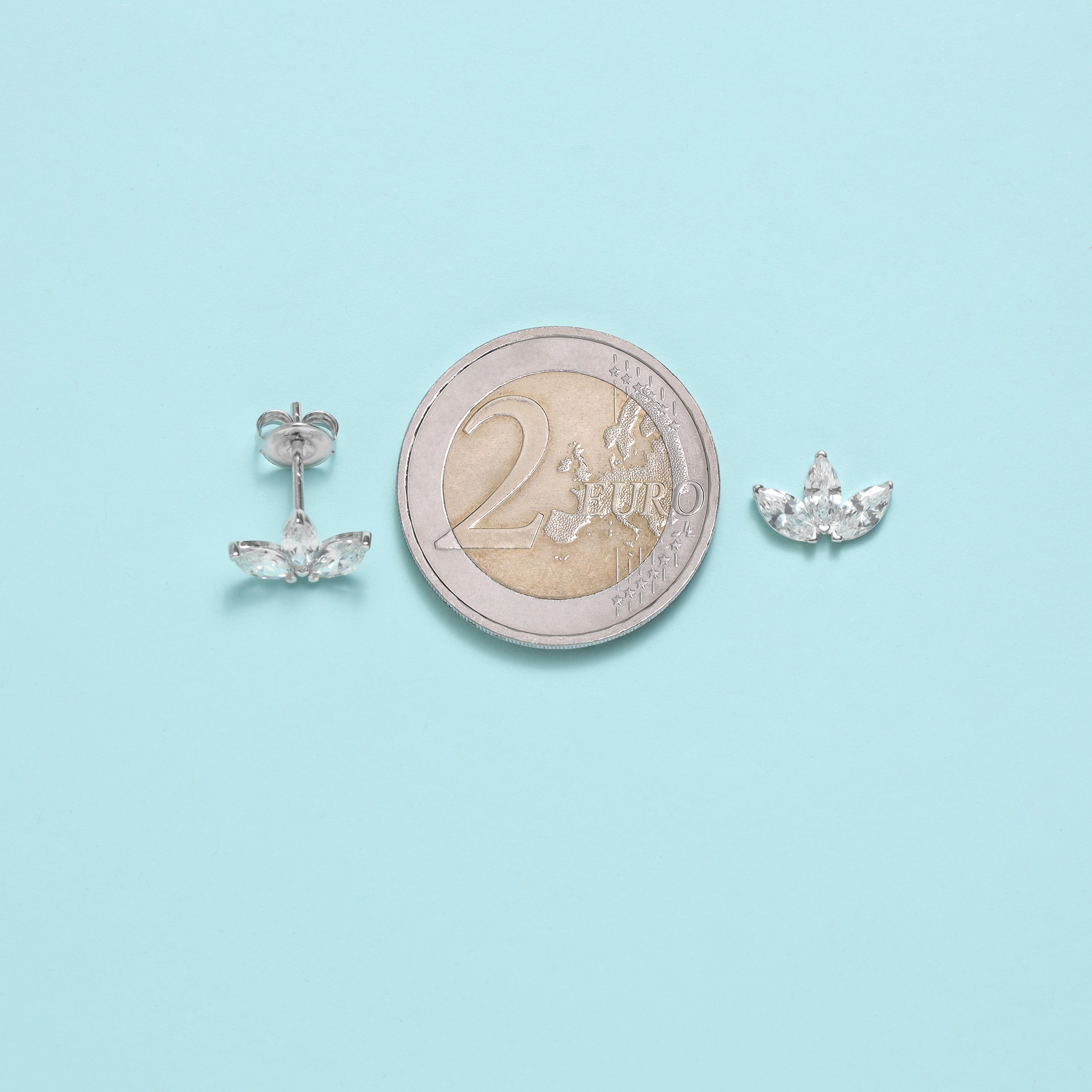 Glitzerne Damen Zirkonia Ohrstecker Ohrringe aus 925 Sterlingsilber - Taipan Schmuck
