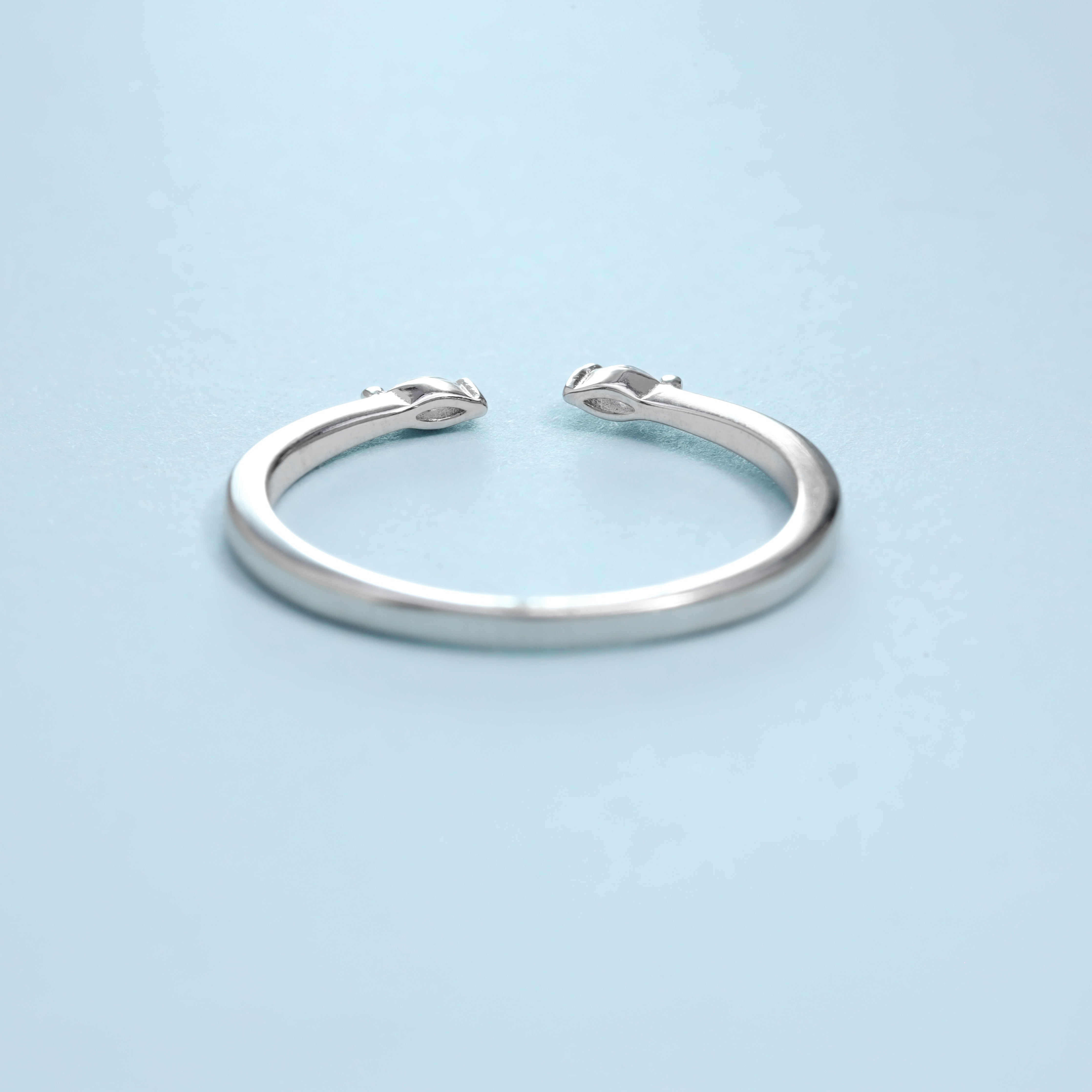 Minimalistischer Damen Silberring Zirkonia Ring aus 925 Sterlingsilber - Taipan Schmuck