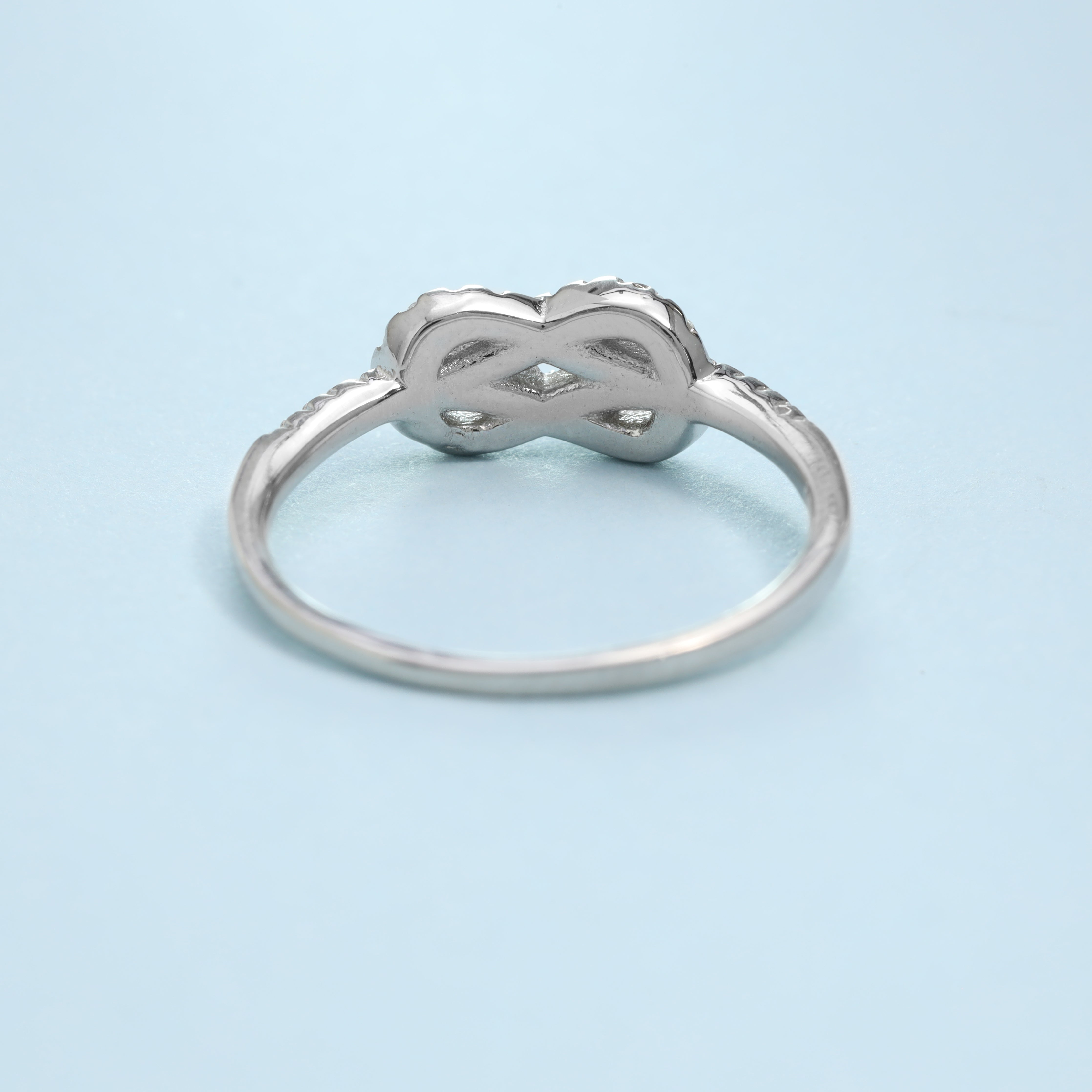 Damen Silberring Loop Zirkonia Ring Gr. 6/7/8 aus 925 Sterlingsilber - Taipan Schmuck
