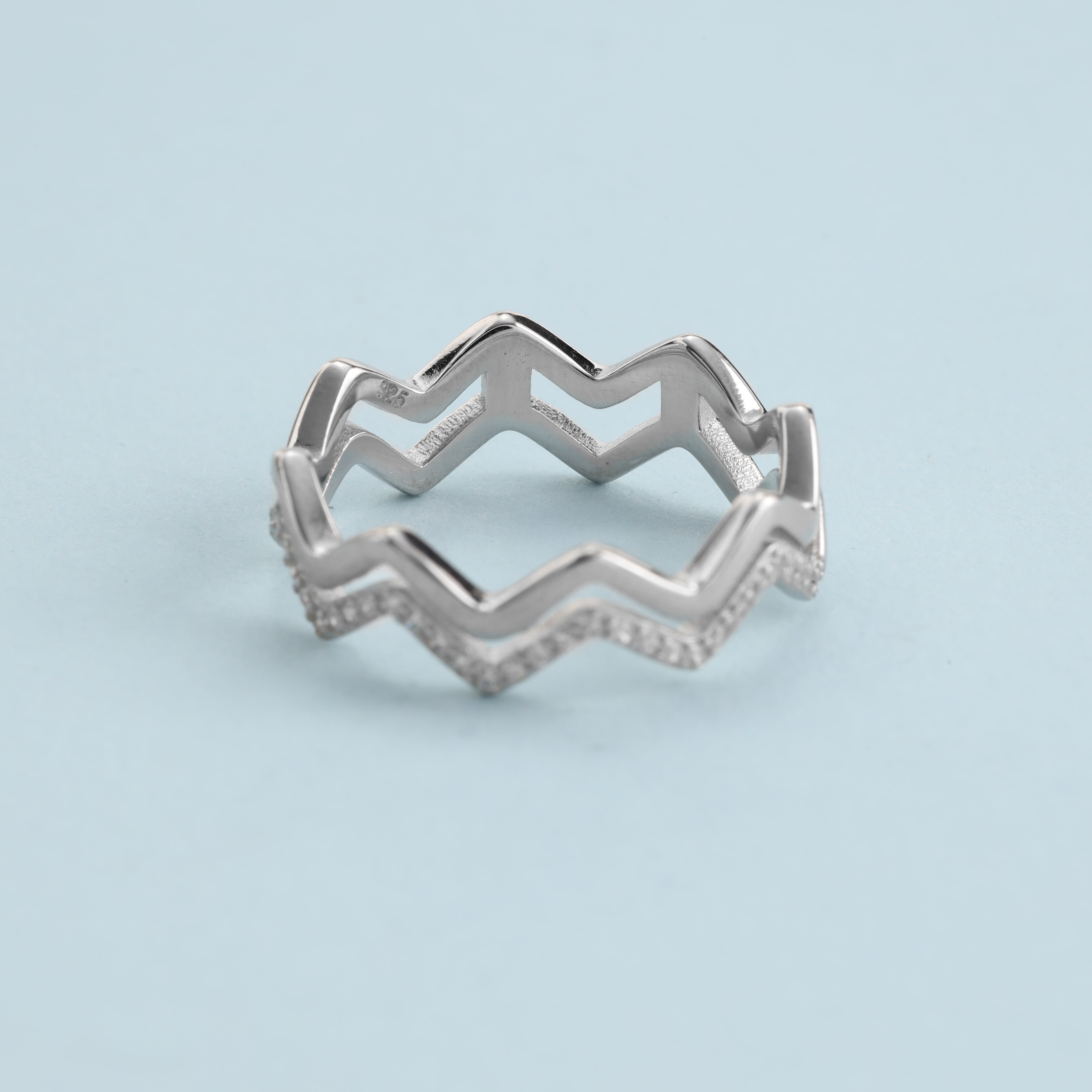 Damen Silberring Größe 6-8 aus 925 Sterlingsilber - Taipan Schmuck
