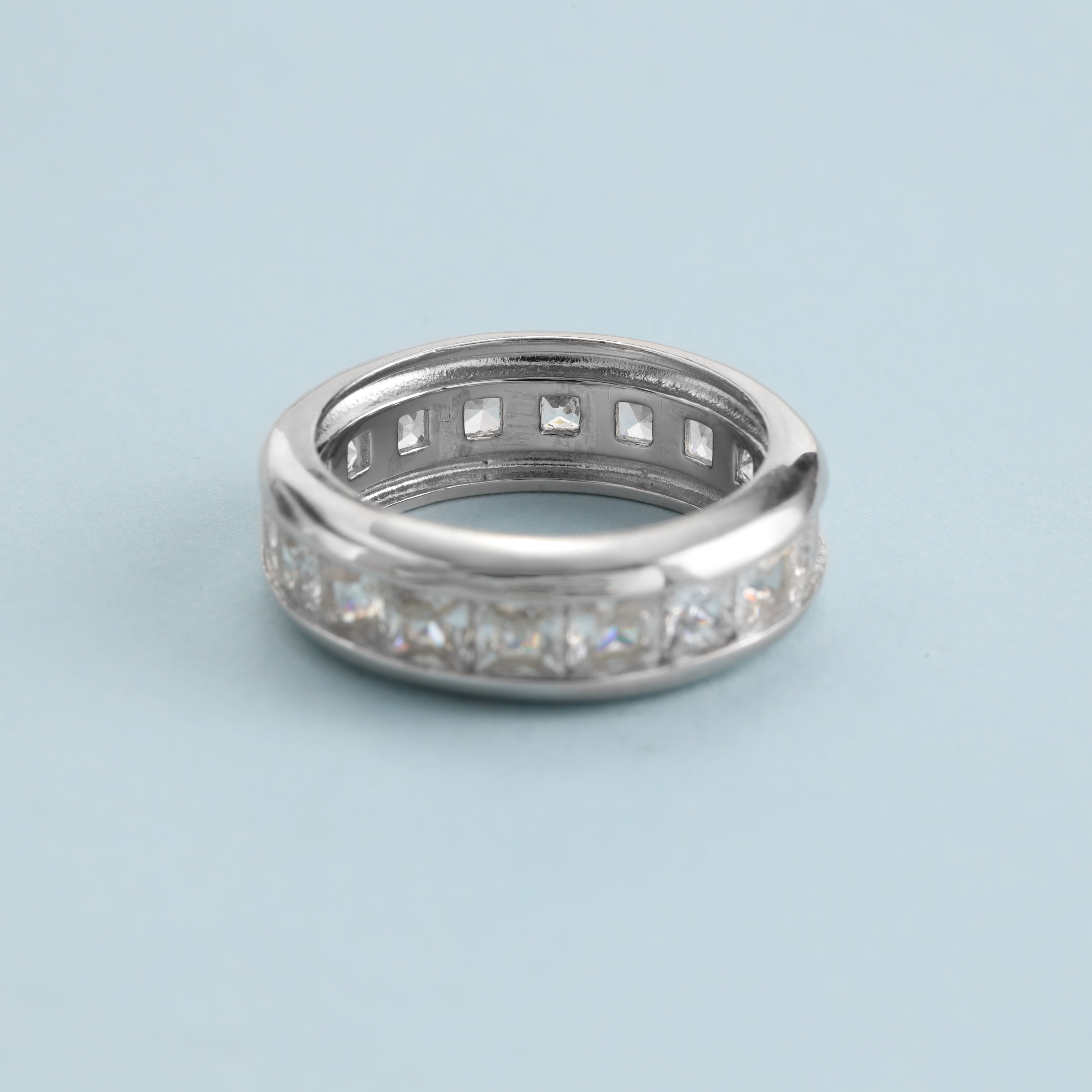 Mächtiger Bandring Damen Silberring Zirkonia Ring Größe 6-9 aus 925 Sterlingsilber - Taipan Schmuck