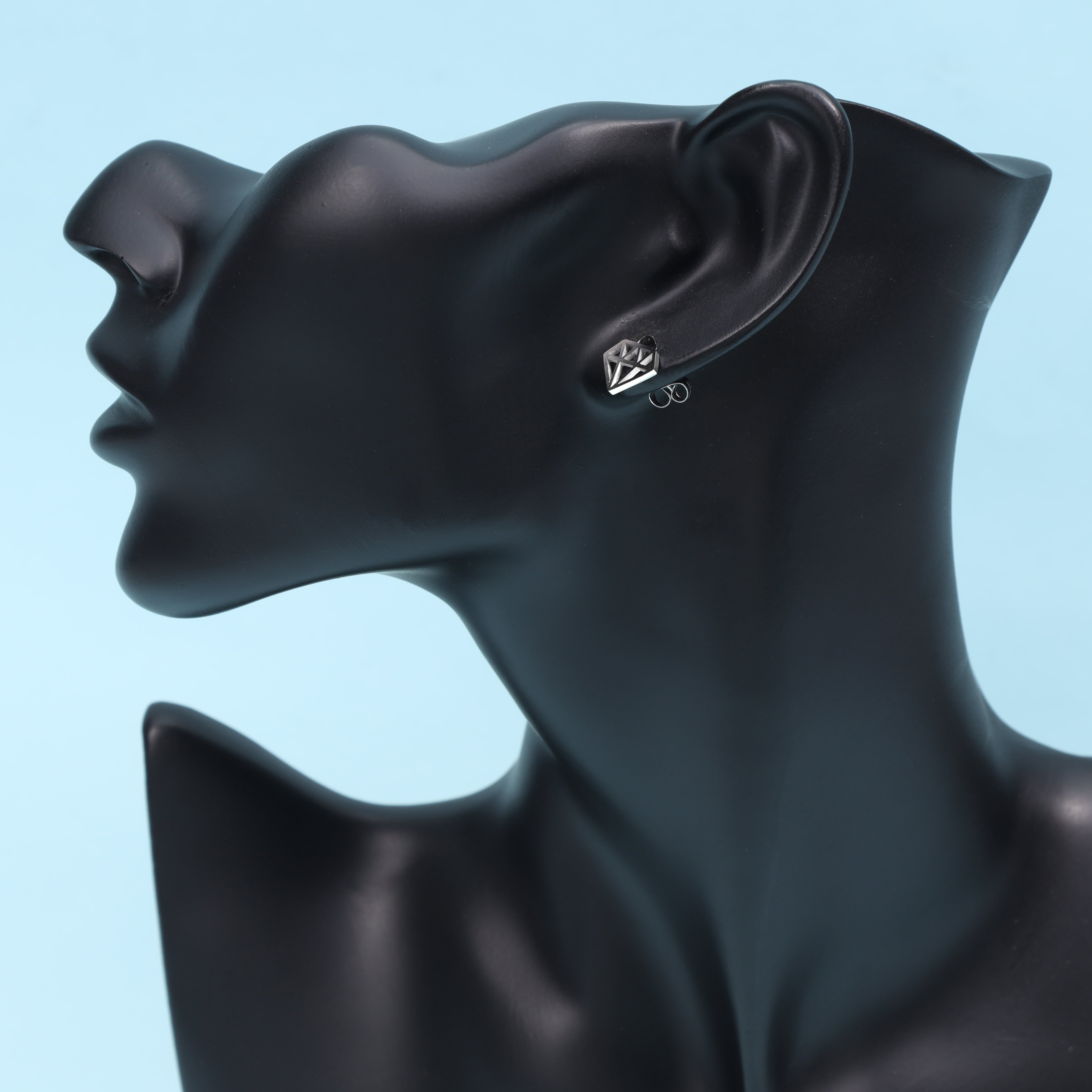 Damen Diamond Ohrringe Ohrstecker aus Edelstahl