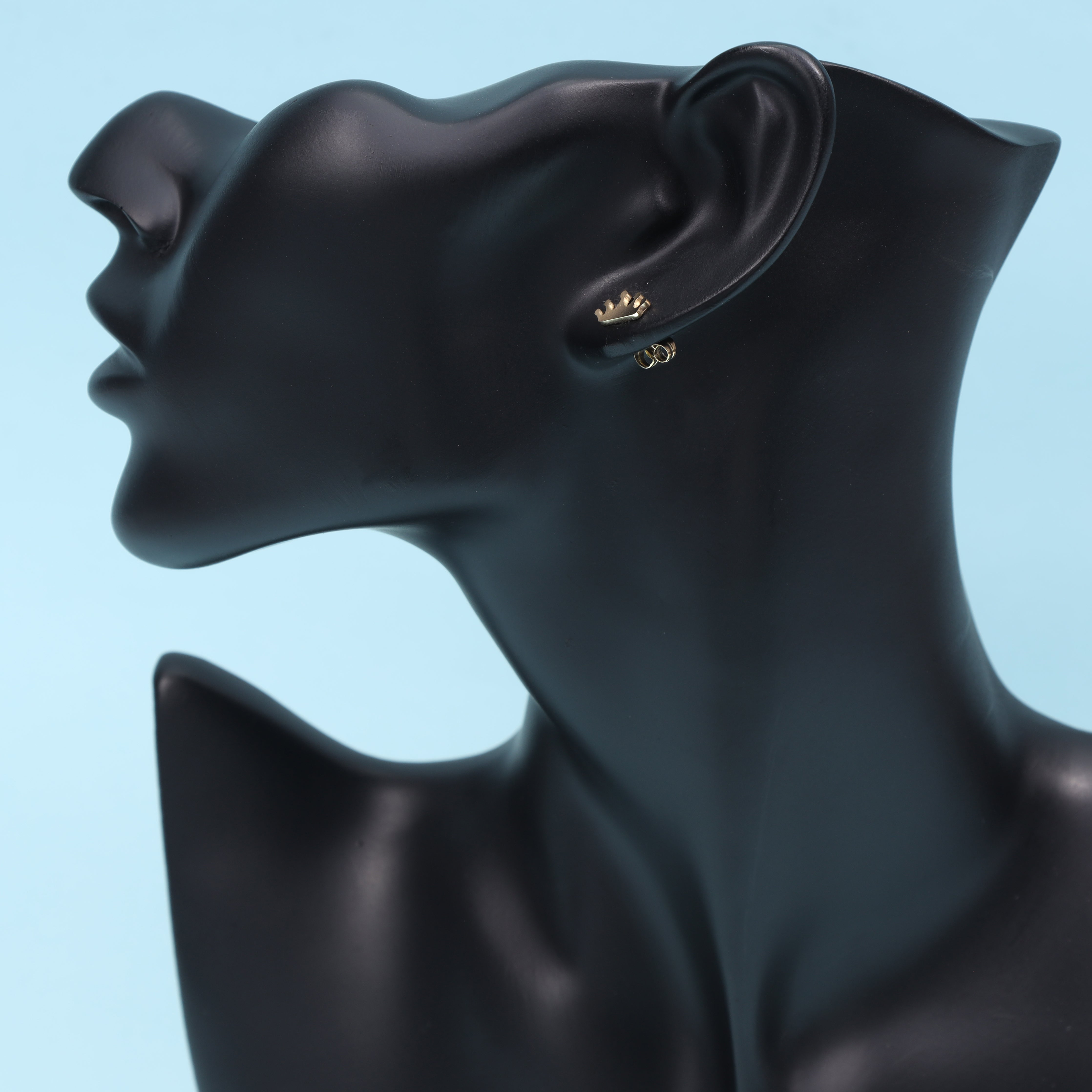 Damen Krone Ohrringe Ohrstecker aus Edelstahl 18K Vergoldet - Taipan Schmuck