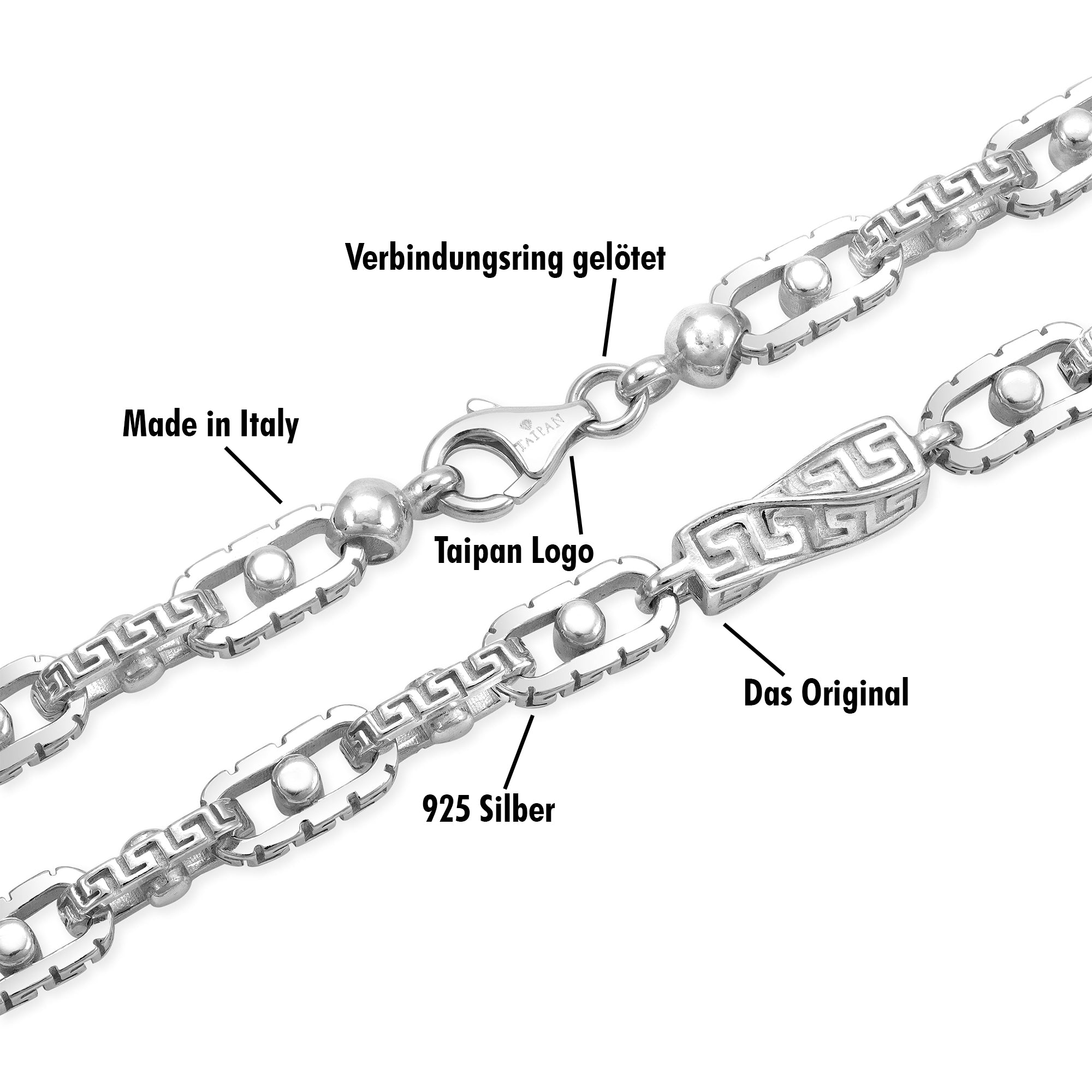 6mm Santorini Armband - 925 Silber - Taipan Schmuck