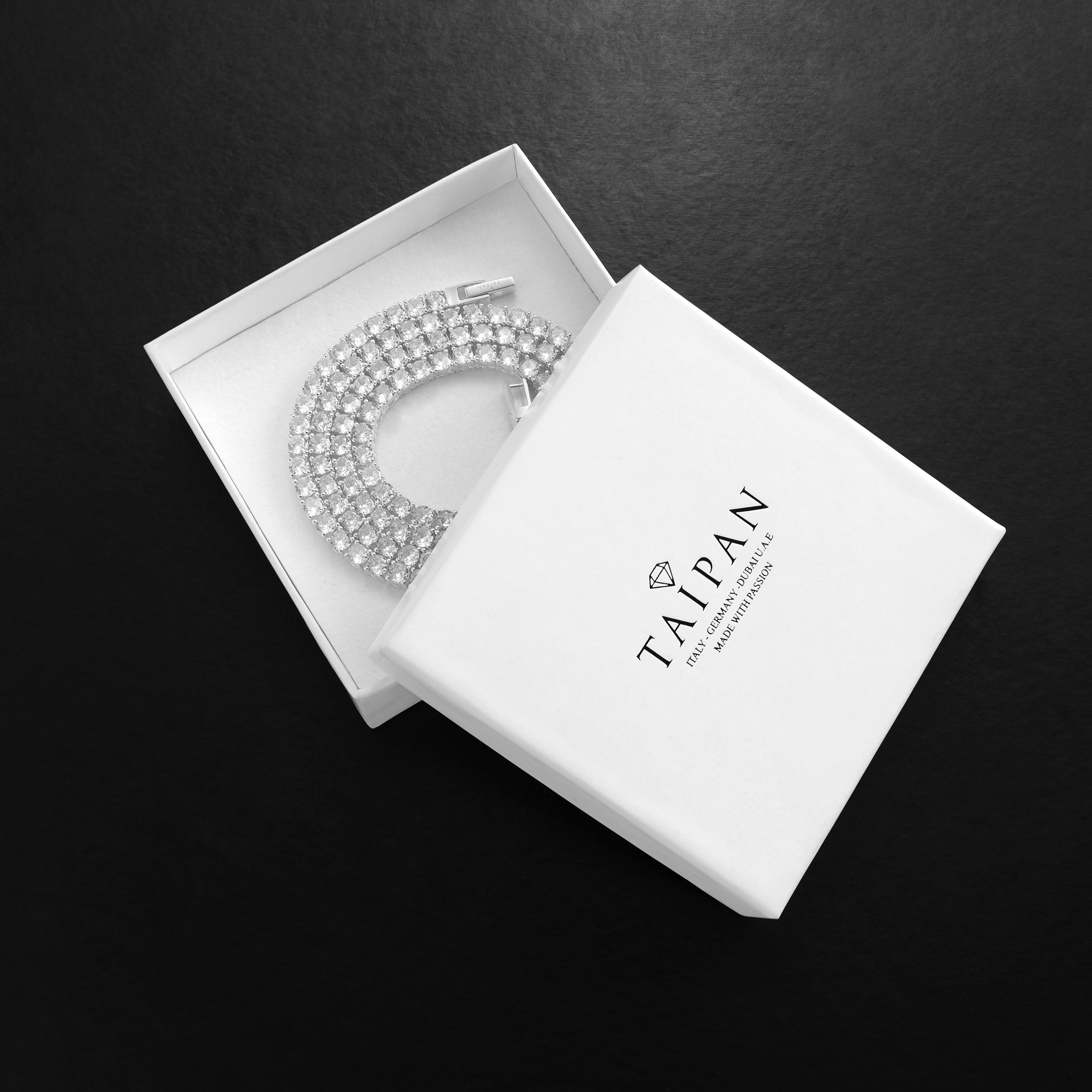 4mm Tennis Chain Kette VVS - 925 Silber - Taipan Schmuck