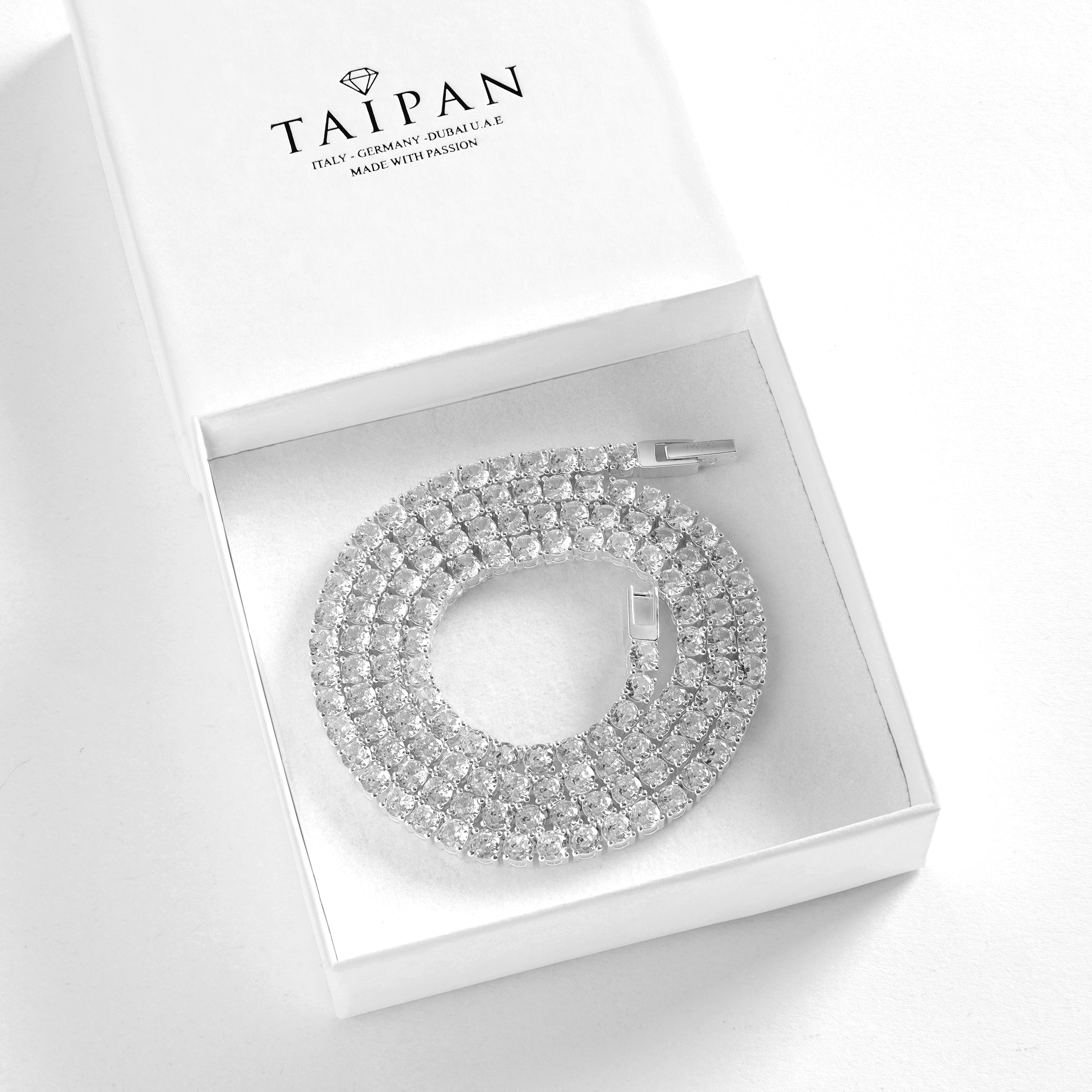 4mm Tennis Chain - 925 Sterling Silber - Taipan Schmuck