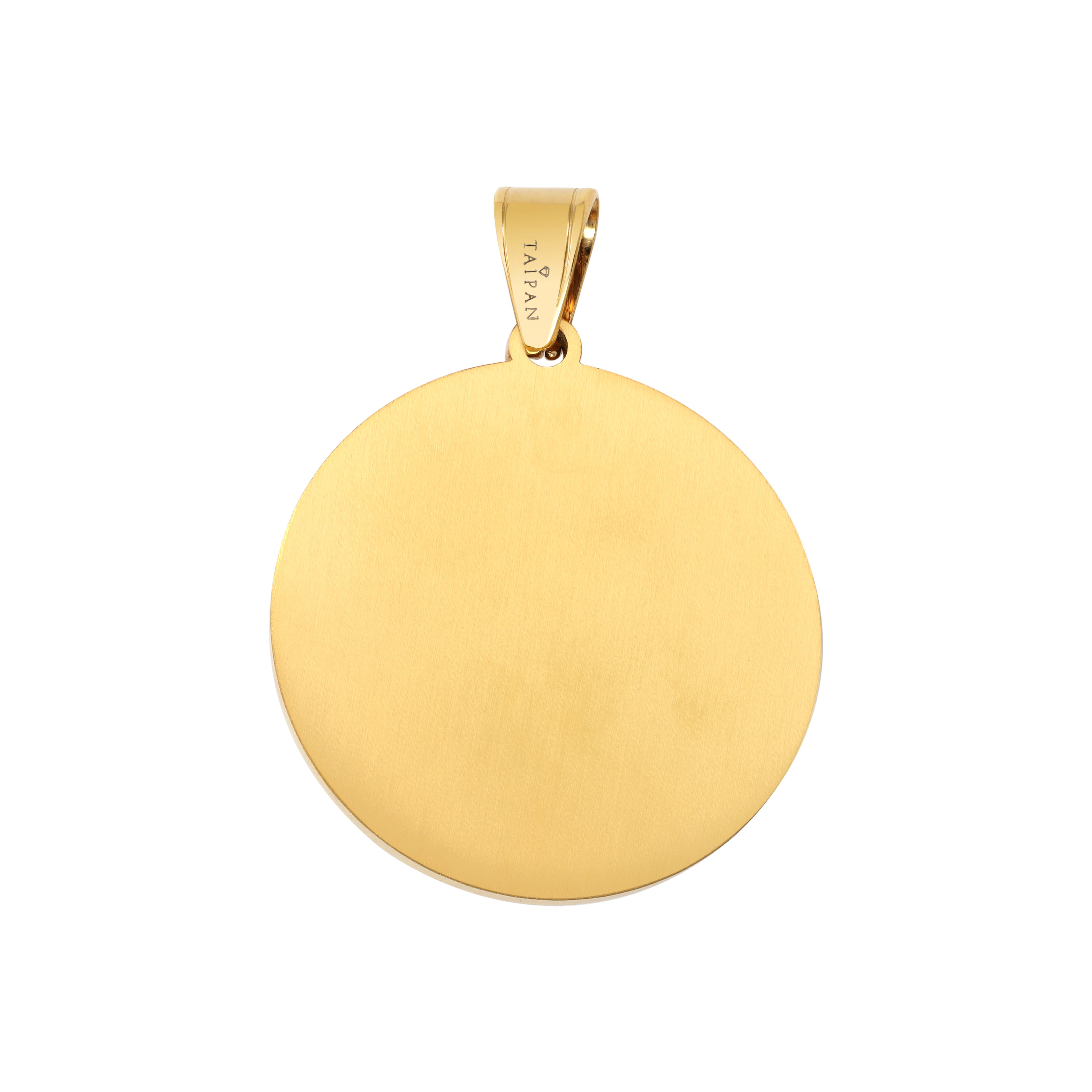 Iced Out Stil Löwe Anhänger aus Edelstahl 18K Vergoldet - Taipan Schmuck