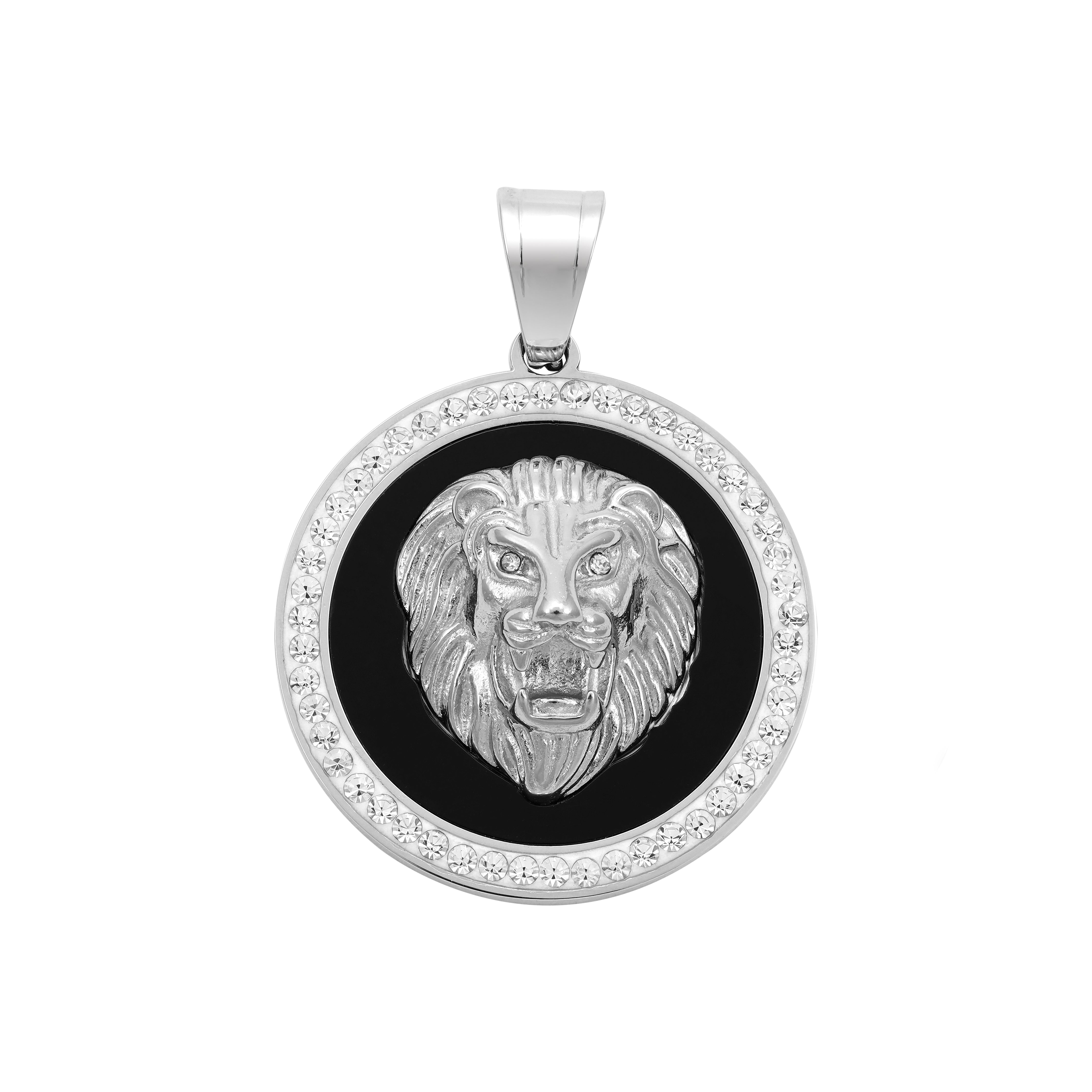 Iced Out Stil Löwe Anhänger aus Edelstahl - Taipan Schmuck