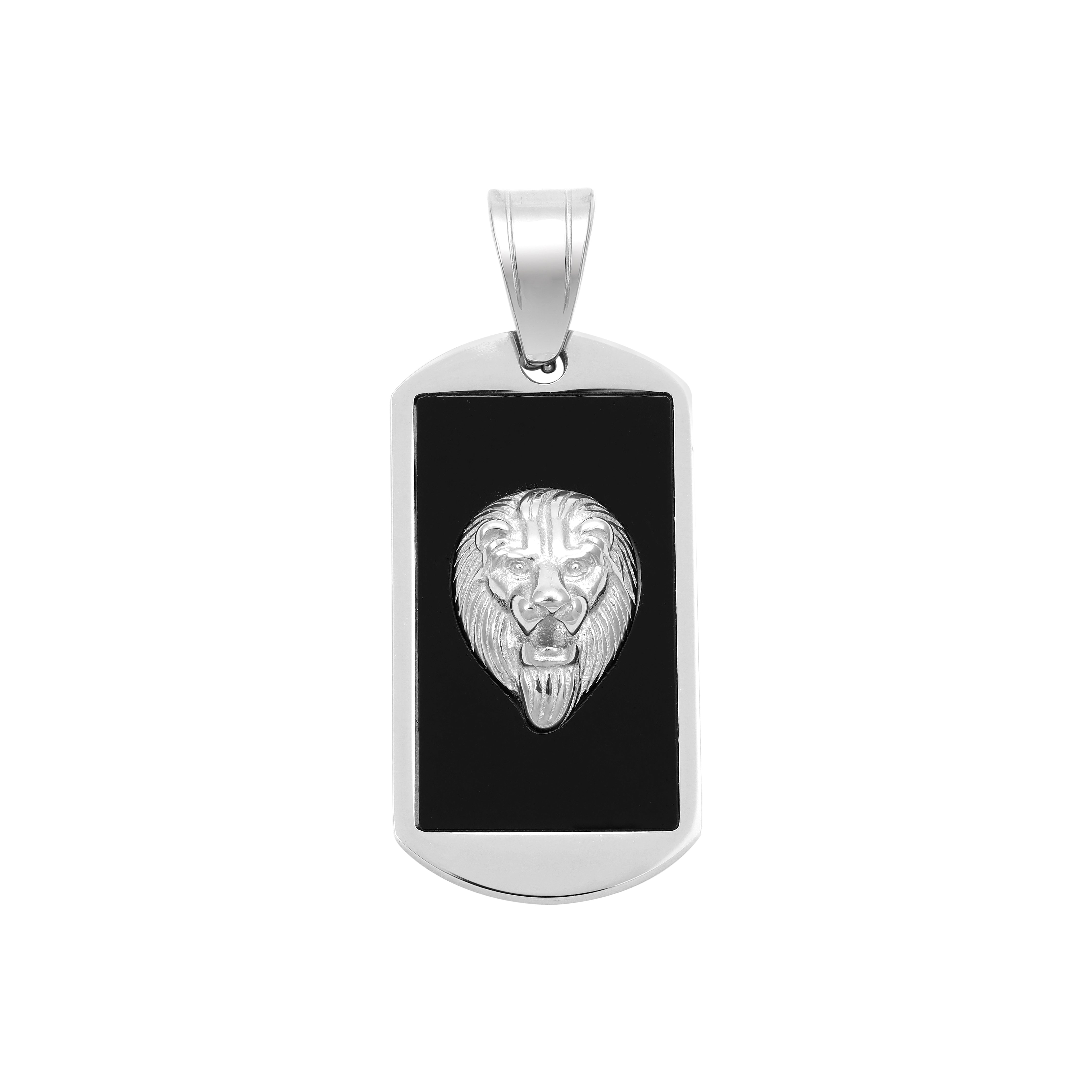 Dog Tag Löwe Anhänger aus Edelstahl - Taipan Schmuck