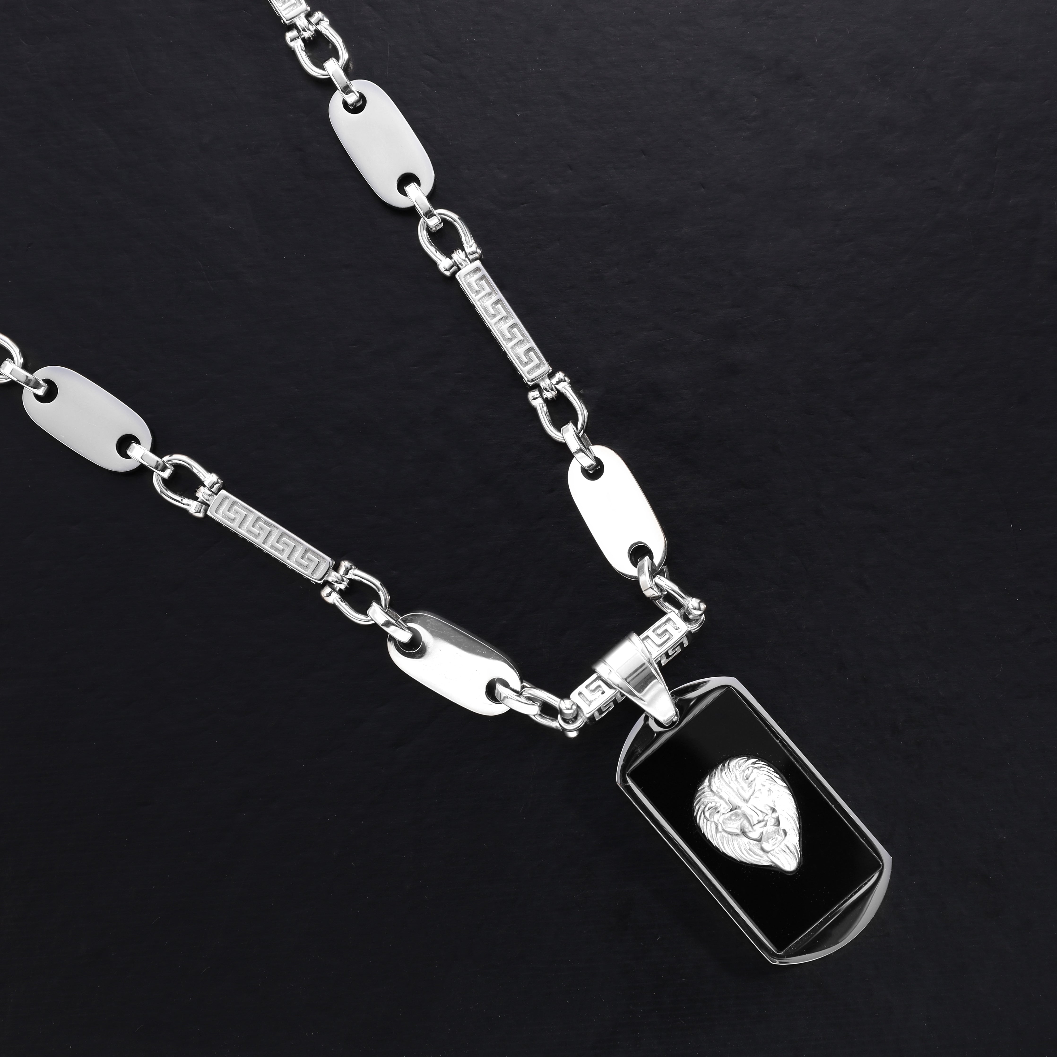Dog Tag Löwe Anhänger aus Edelstahl - Taipan Schmuck