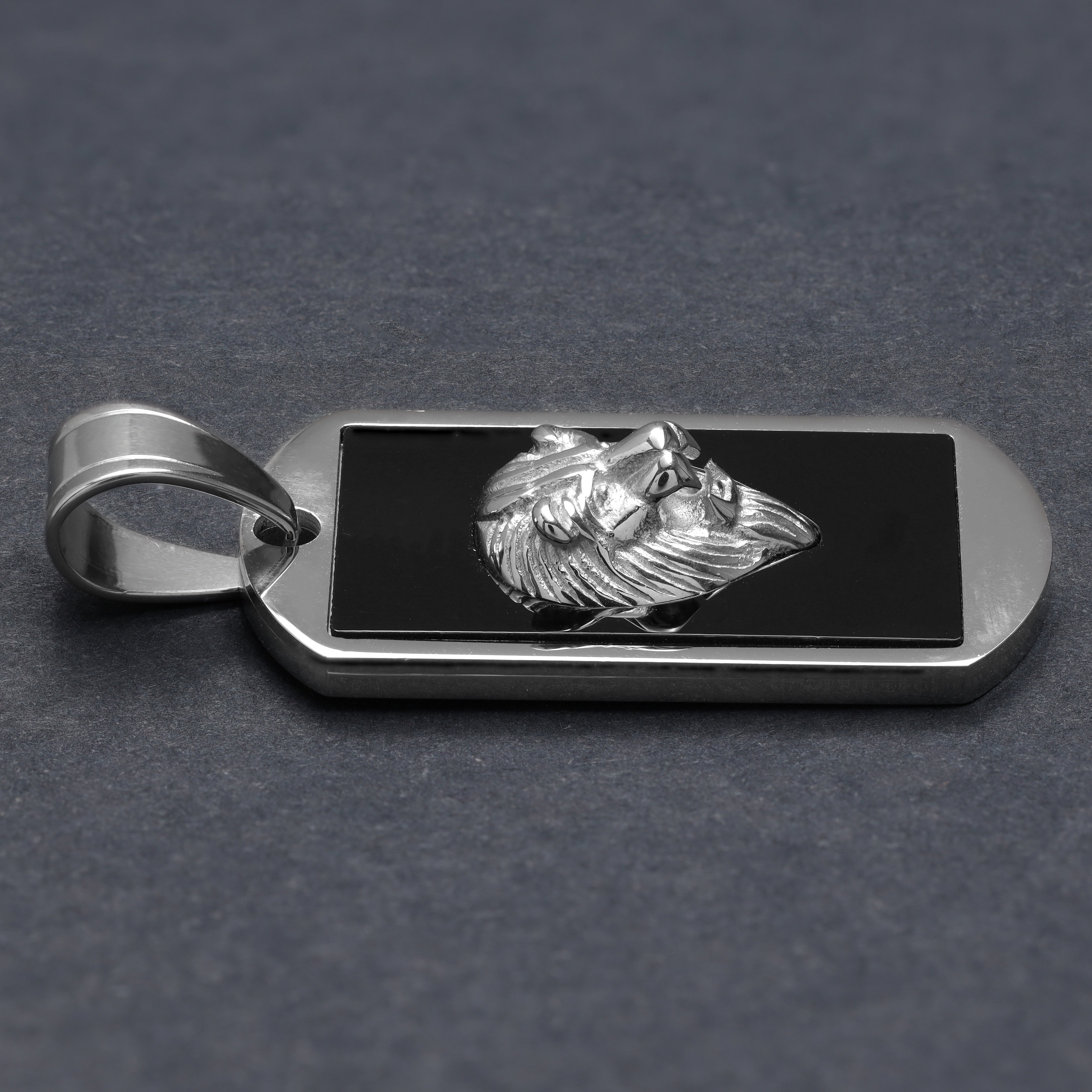 Dog Tag Löwe Anhänger aus Edelstahl - Taipan Schmuck