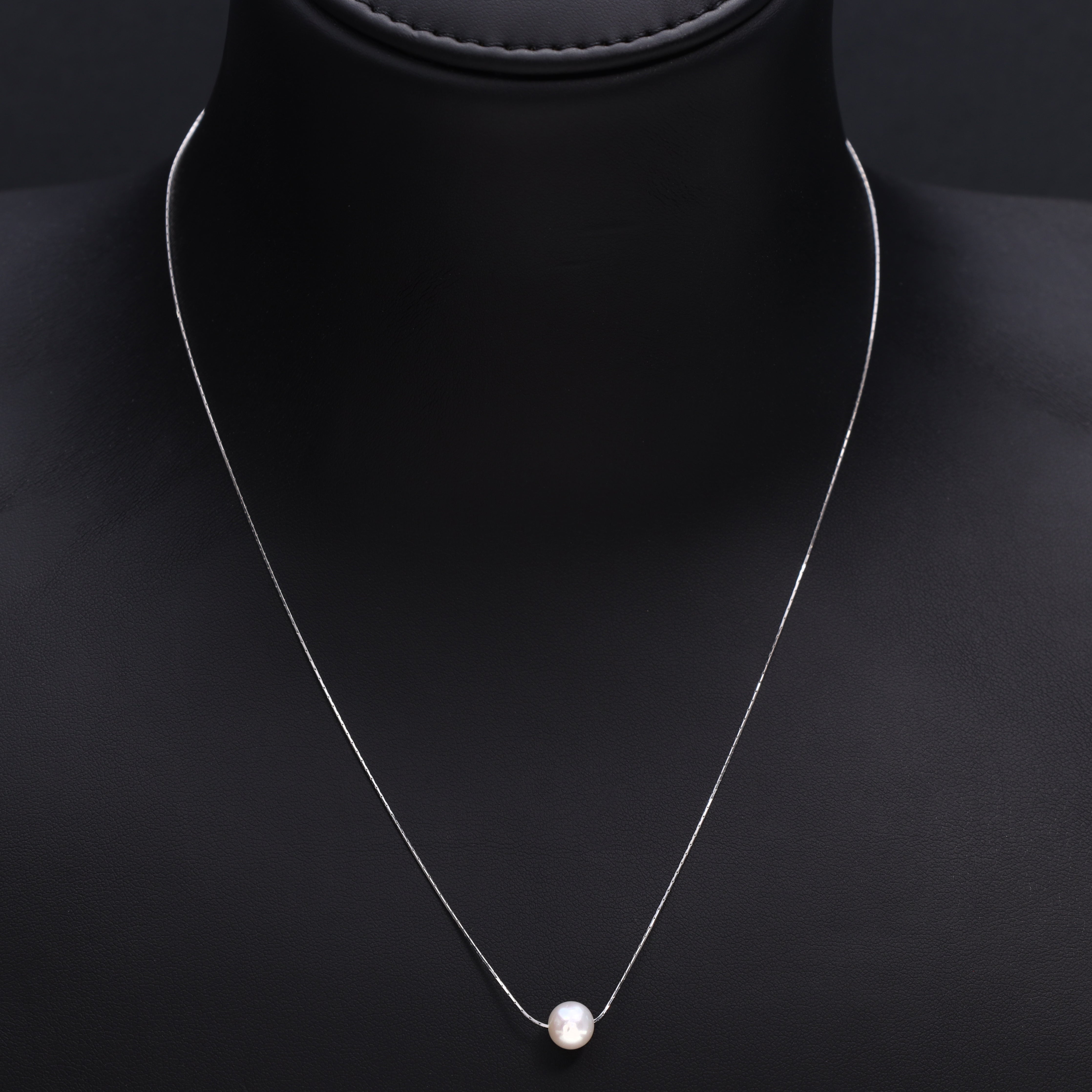 Damen Kette mit Perle 50cm lang 925 Sterlingsilber - Taipan Schmuck