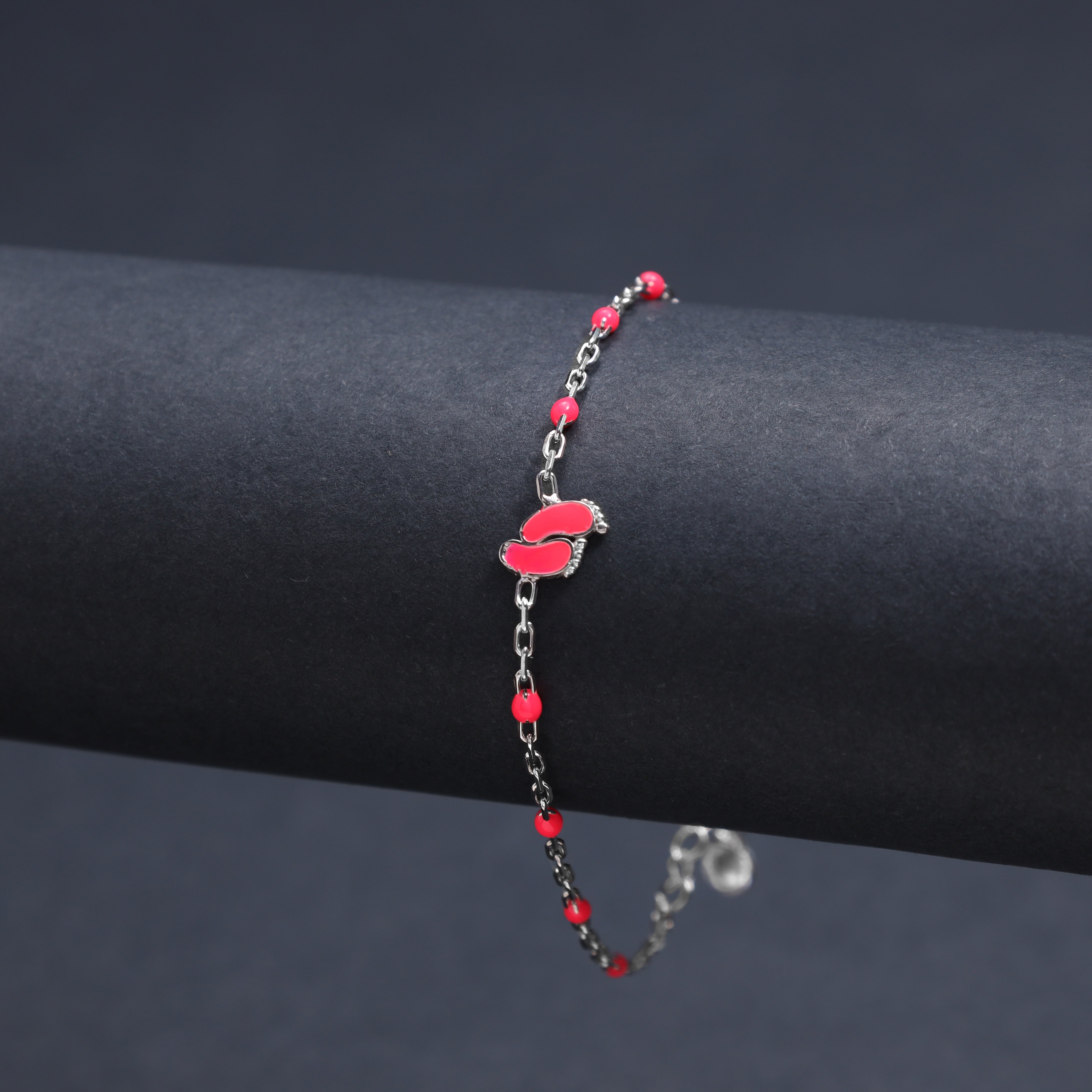 Damen Ankerkette Armband Baby Girl Füße Baby Shower - 925 Silber - Taipan Schmuck