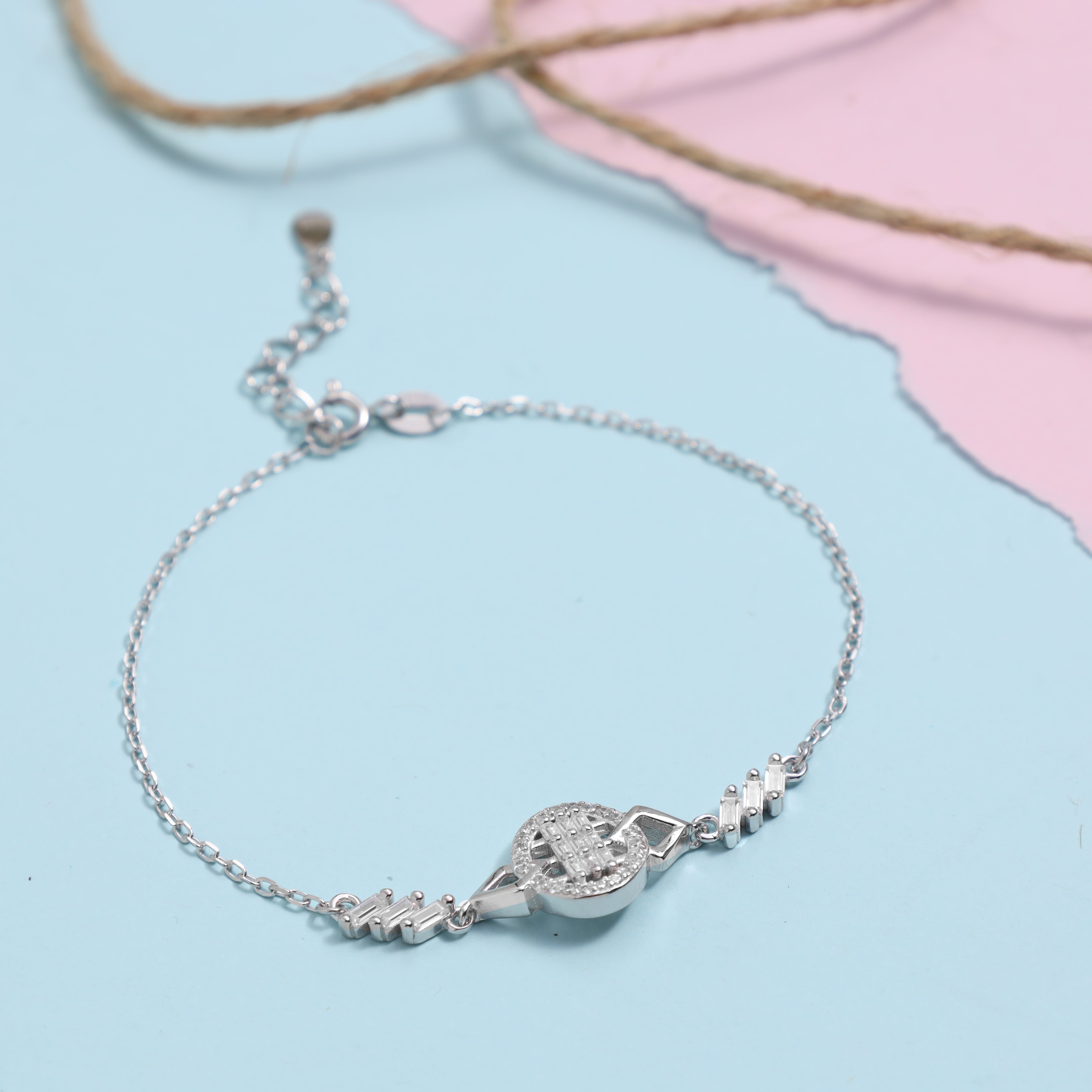 Women's bracelet anchor chain made of 925 silver