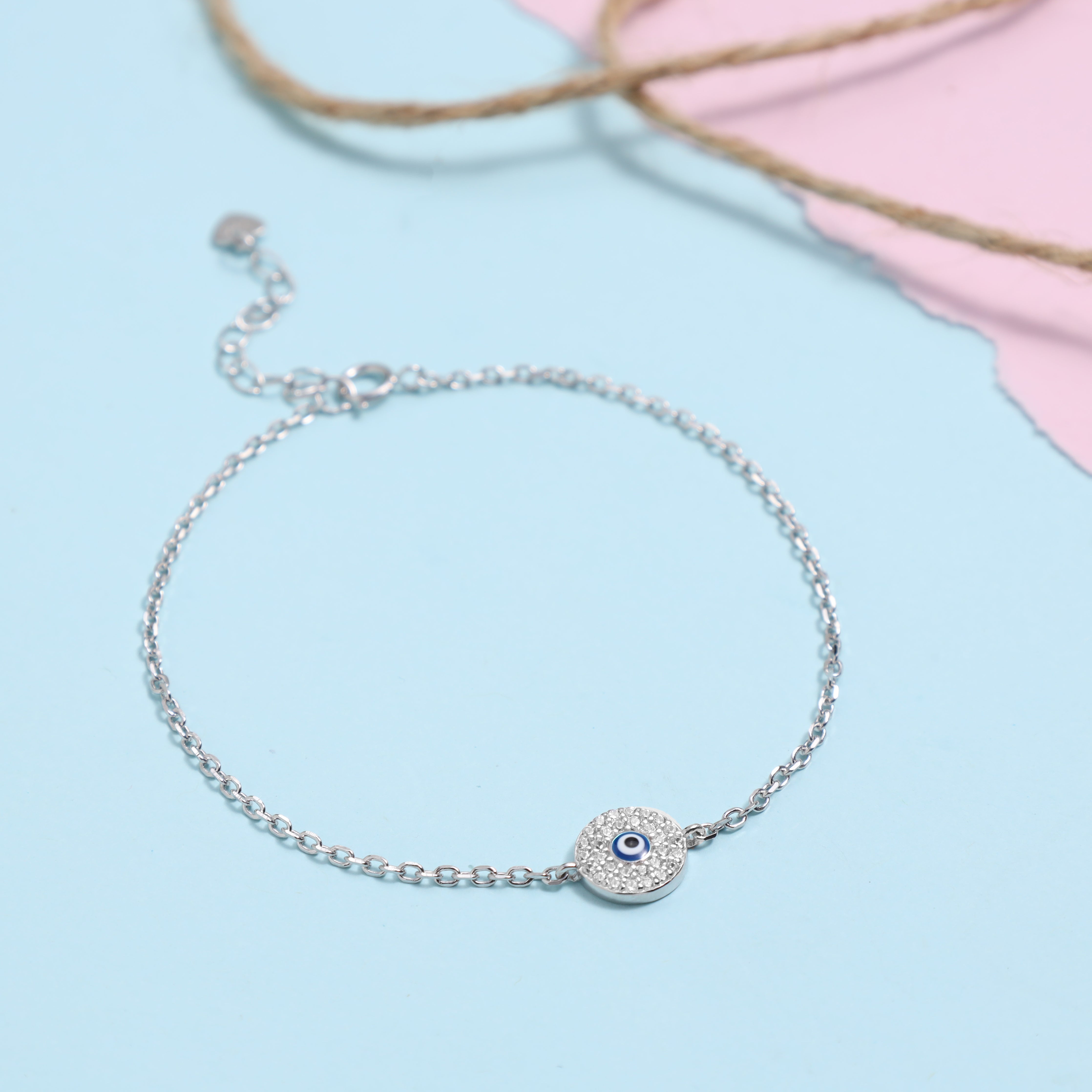 Damen Armband mit Nazar Evil eye aus 925 Silber - Taipan Schmuck