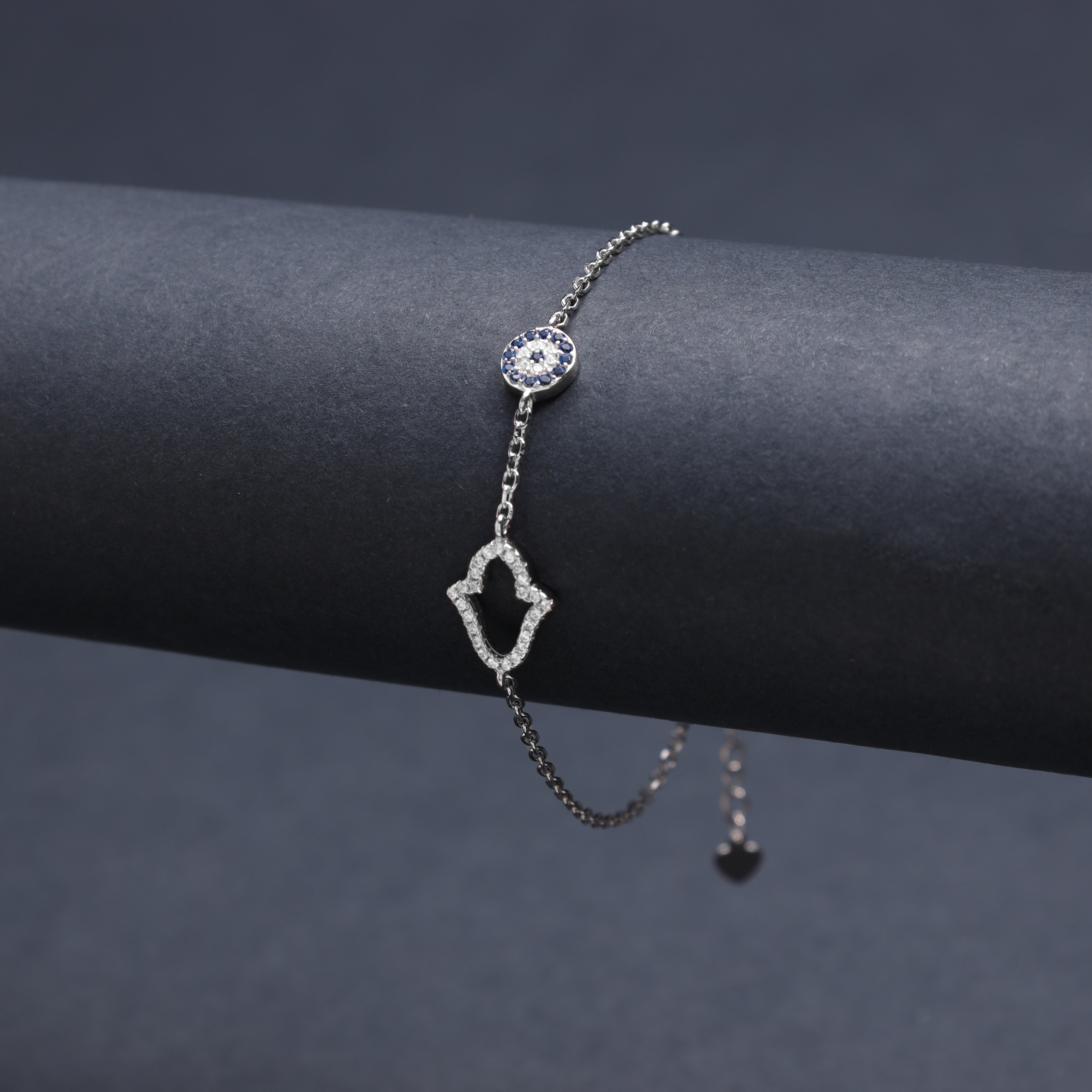 Damen Armband mit Hamza aus 925 Silber