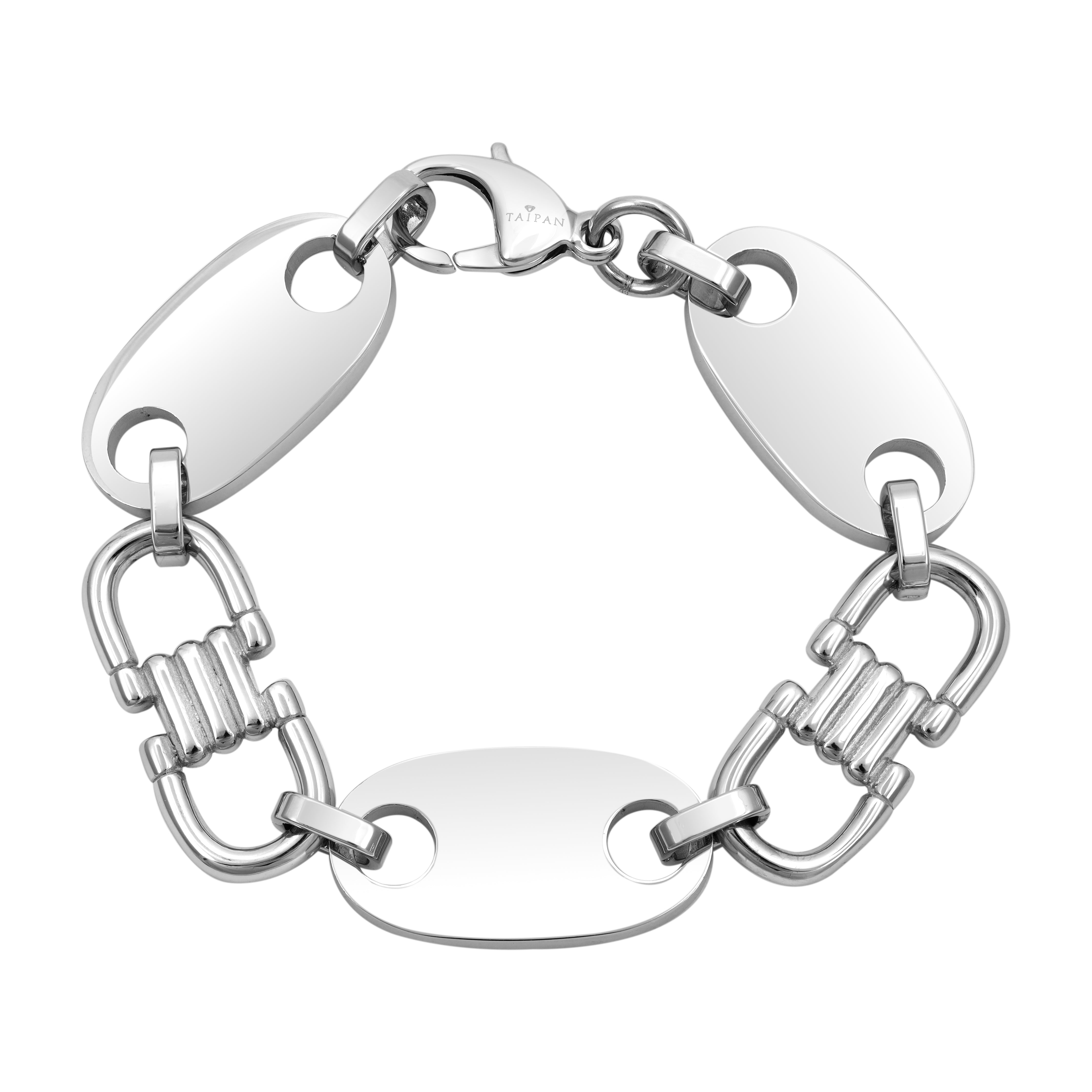 HYPER Plattenkette Armband 20mm breit aus Edelstahl - Taipan Schmuck