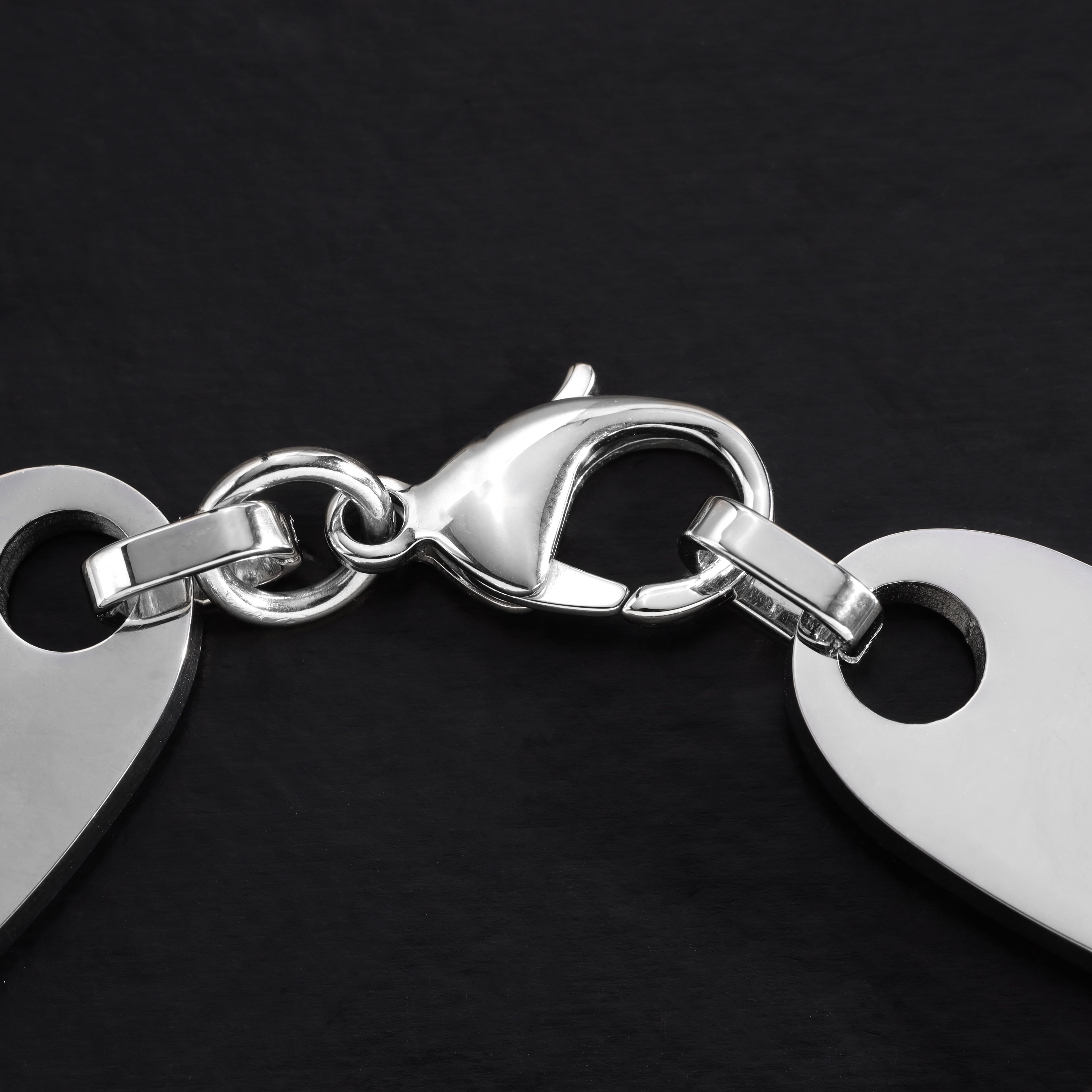 HYPER Plattenkette Armband 20mm breit aus Edelstahl - Taipan Schmuck