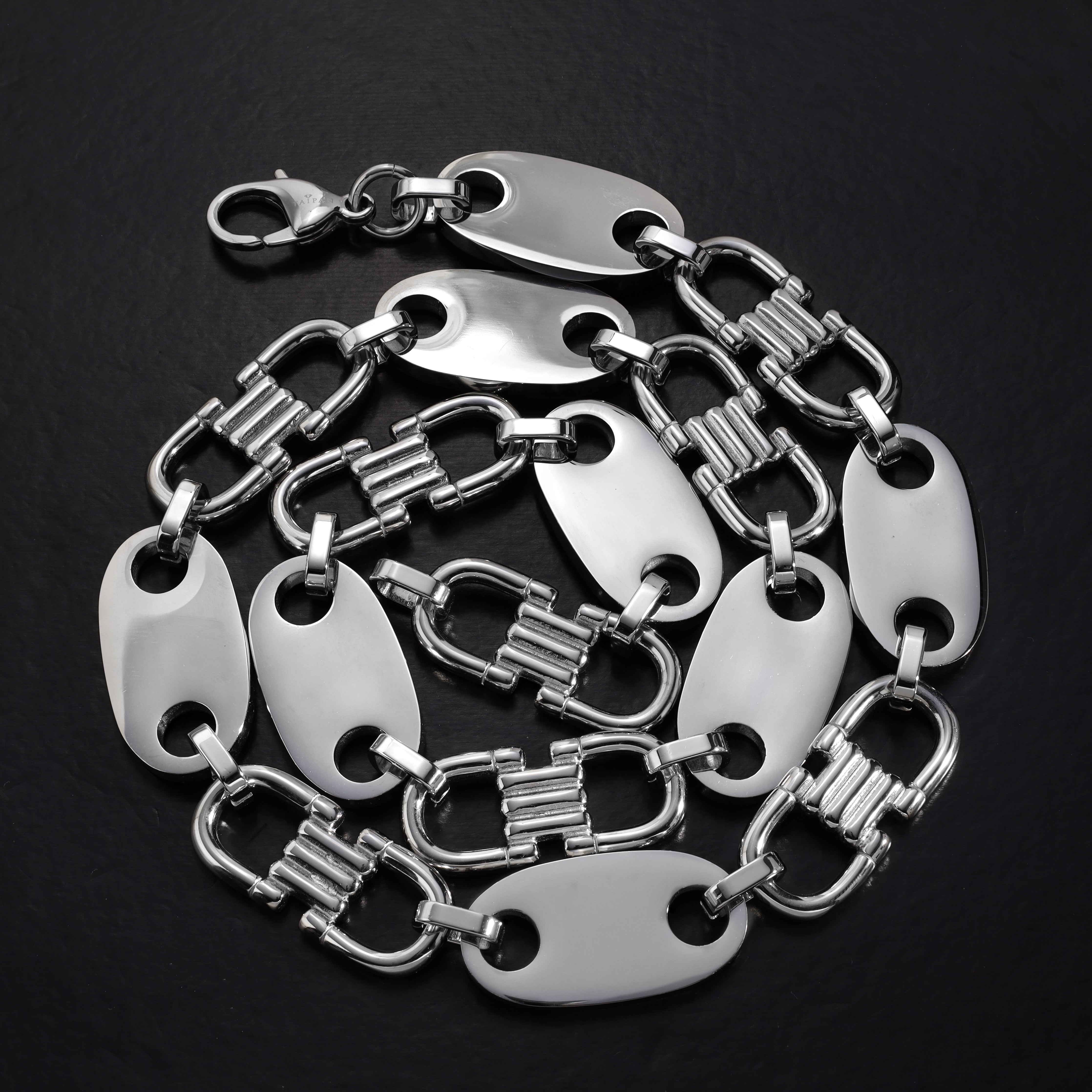 HYPER Plattenkette 20mm breit aus Edelstahl - Taipan Schmuck