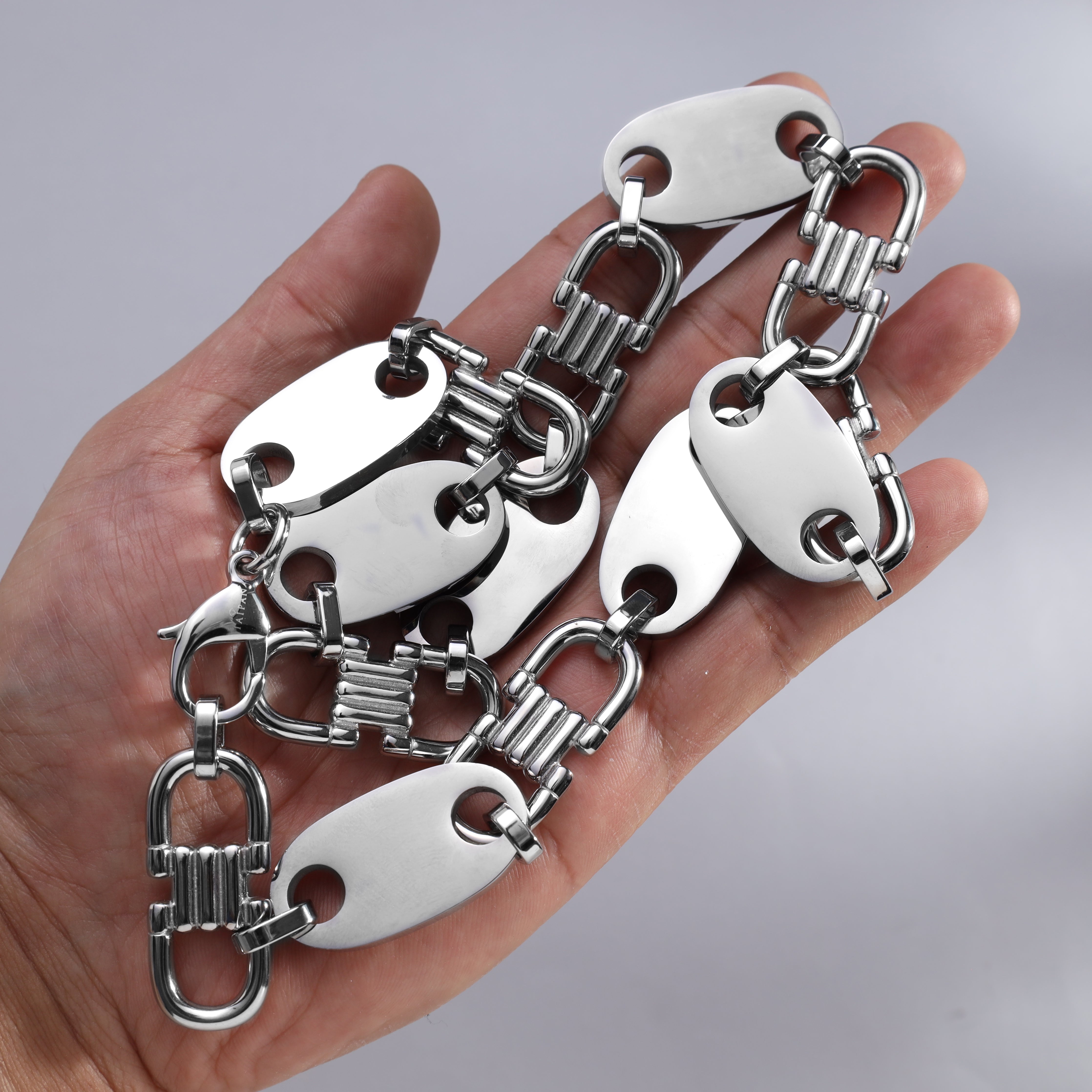 HYPER Plattenkette 20mm breit aus Edelstahl - Taipan Schmuck