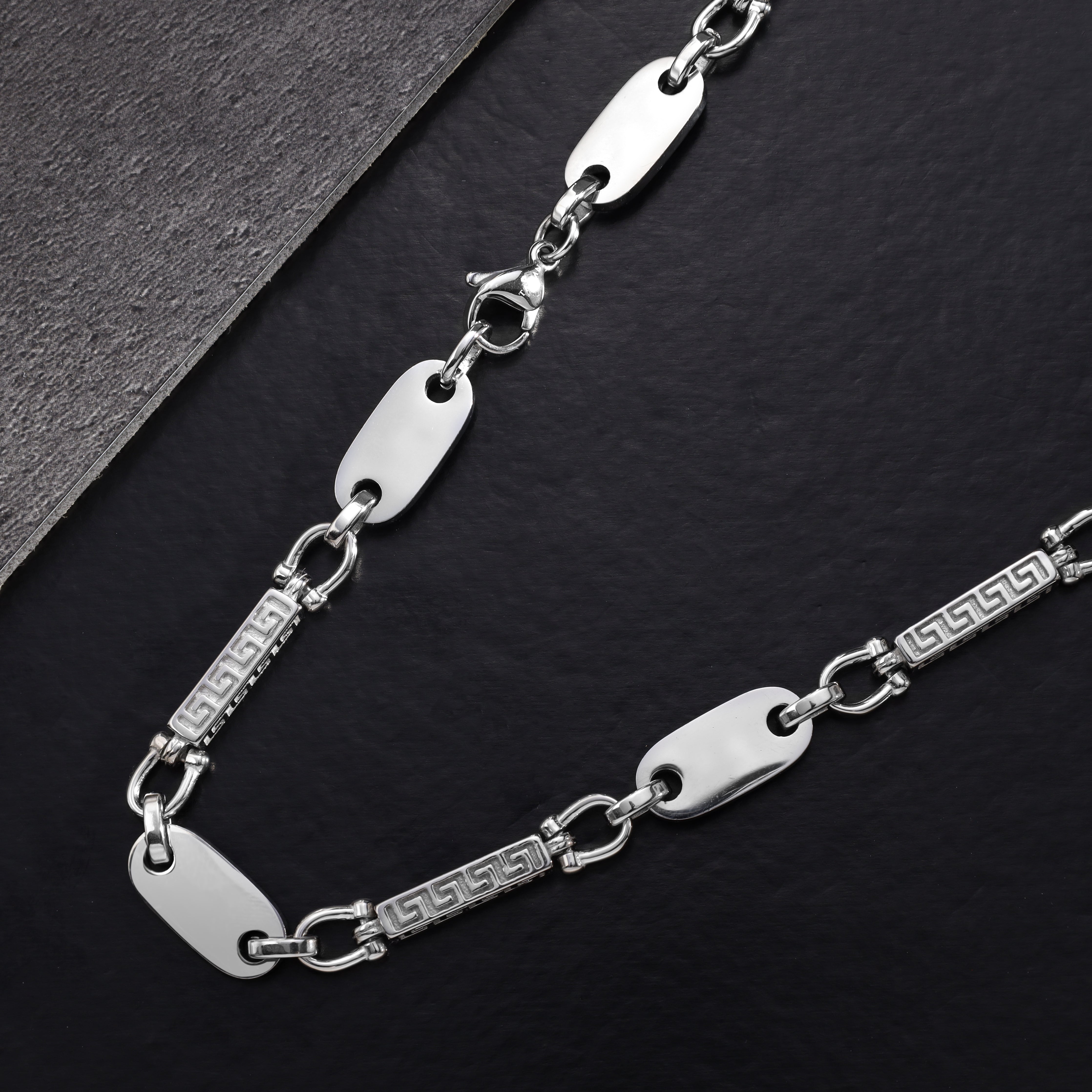 Dubai Plattenkette 8,5mm breit aus Edelstahl oriental dream - Taipan Schmuck