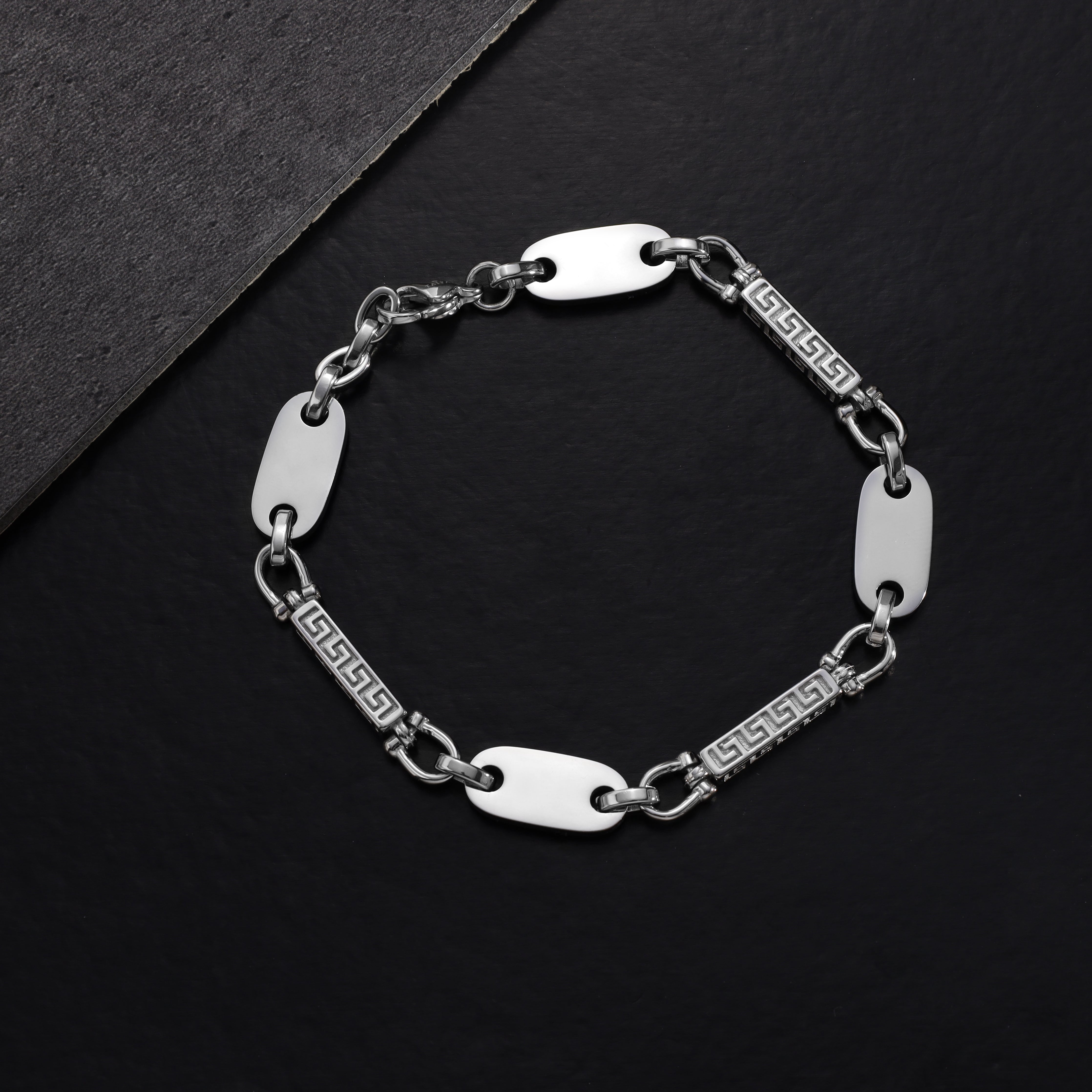 Dubai Plattenkette Armband 8,5mm breit aus Edelstahl oriental dream - Taipan Schmuck