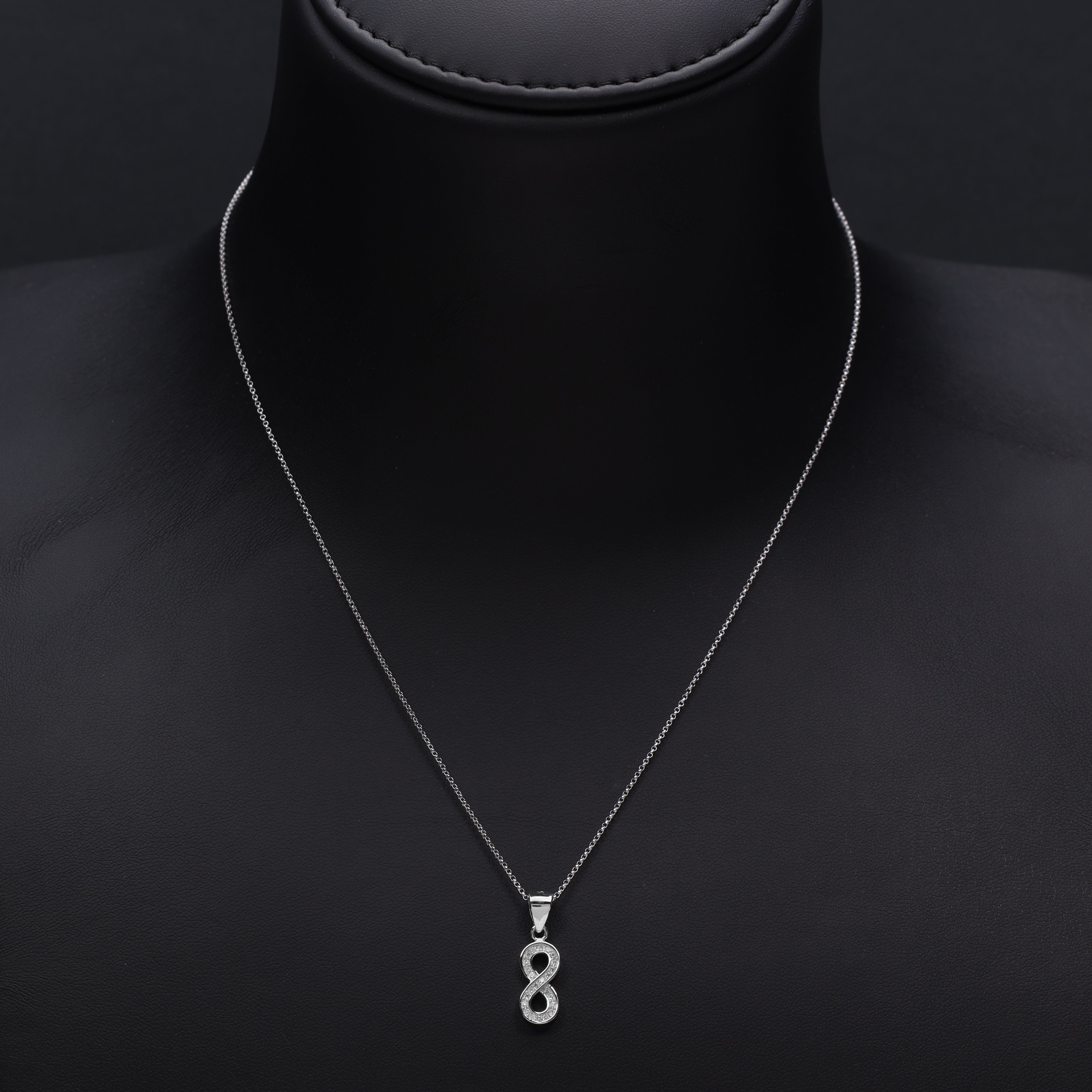 Damen Box Chain mit Unendlichkeit Infinity Anhänger aus 925 Sterling Silber - Taipan Schmuck