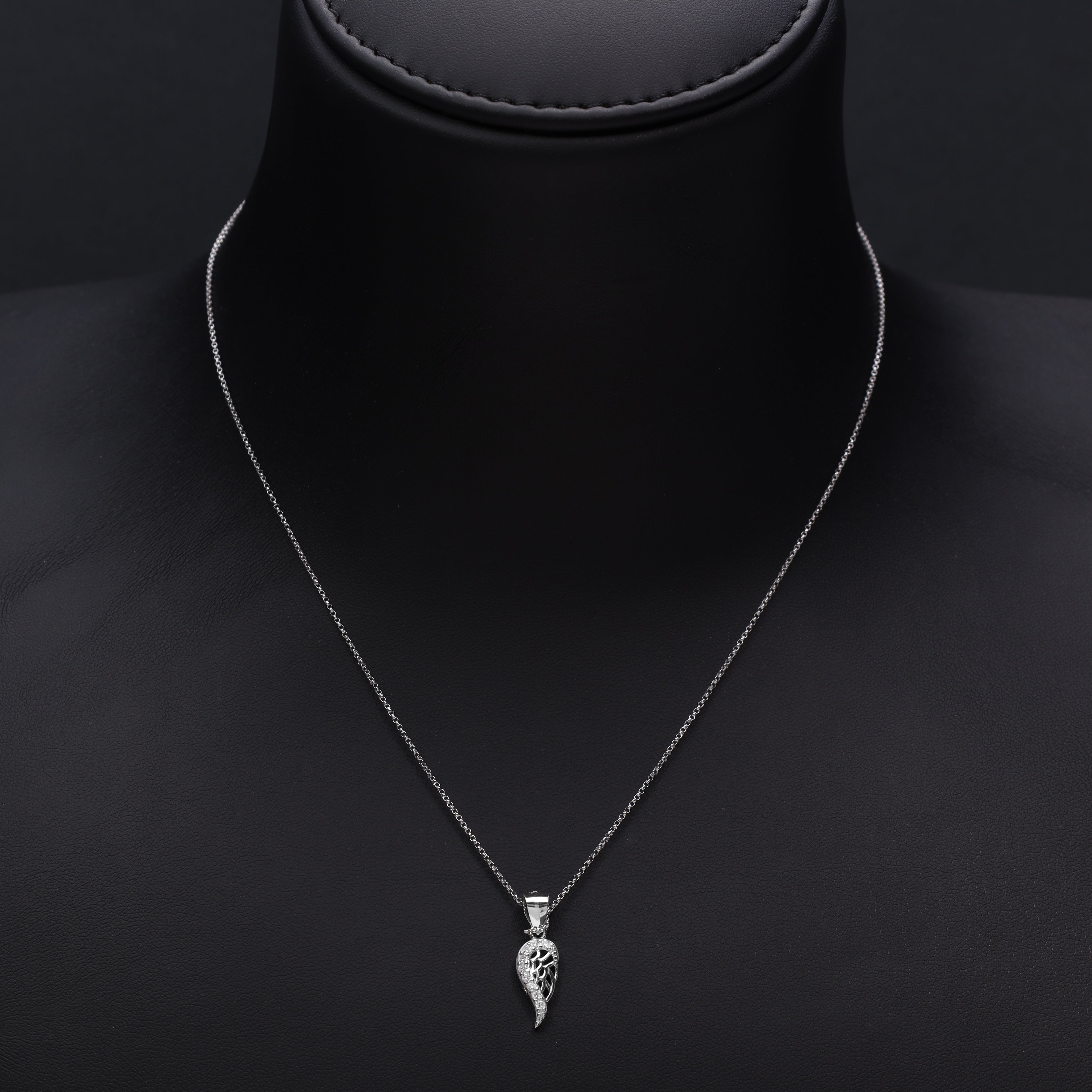 Damen Box Chain mit Flügel Anhänger aus 925 Sterling Silber - Taipan Schmuck