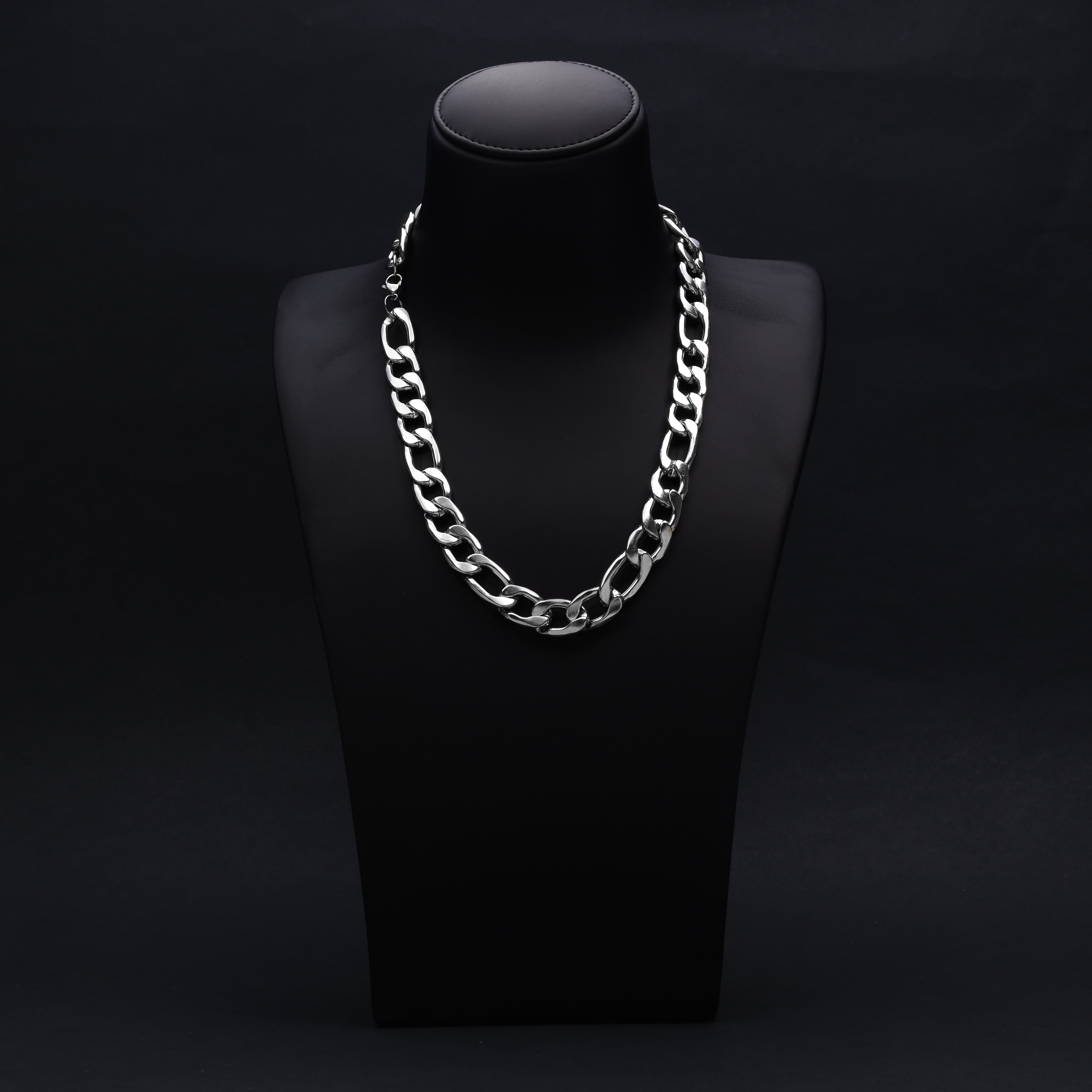 Massiv 15mm Figarokette aus Edelstahl - Taipan Schmuck