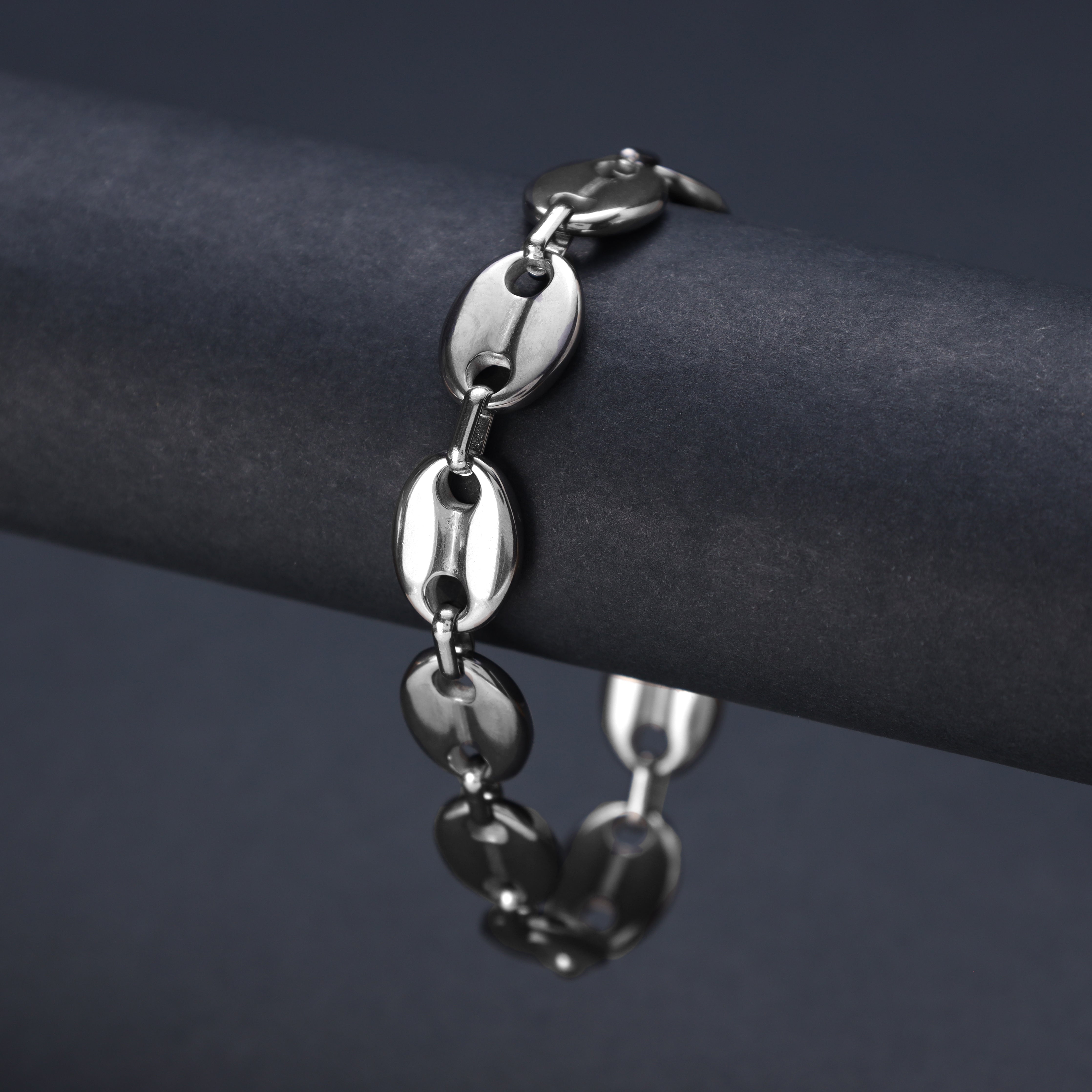 12mm Bohnenkette Armband aus Edelstahl - Taipan Schmuck