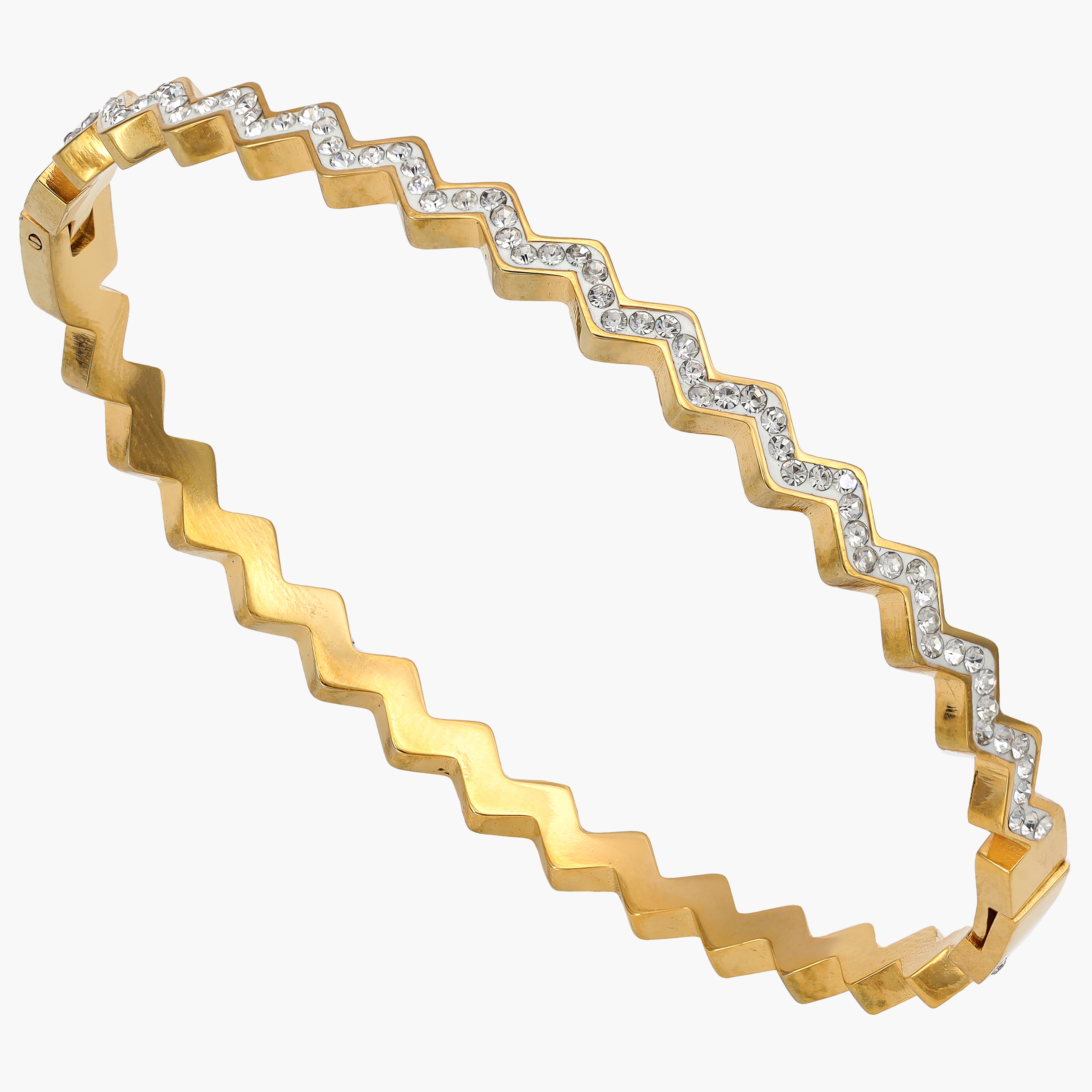 5mm women's bangles made of stainless steel 18K gold plated