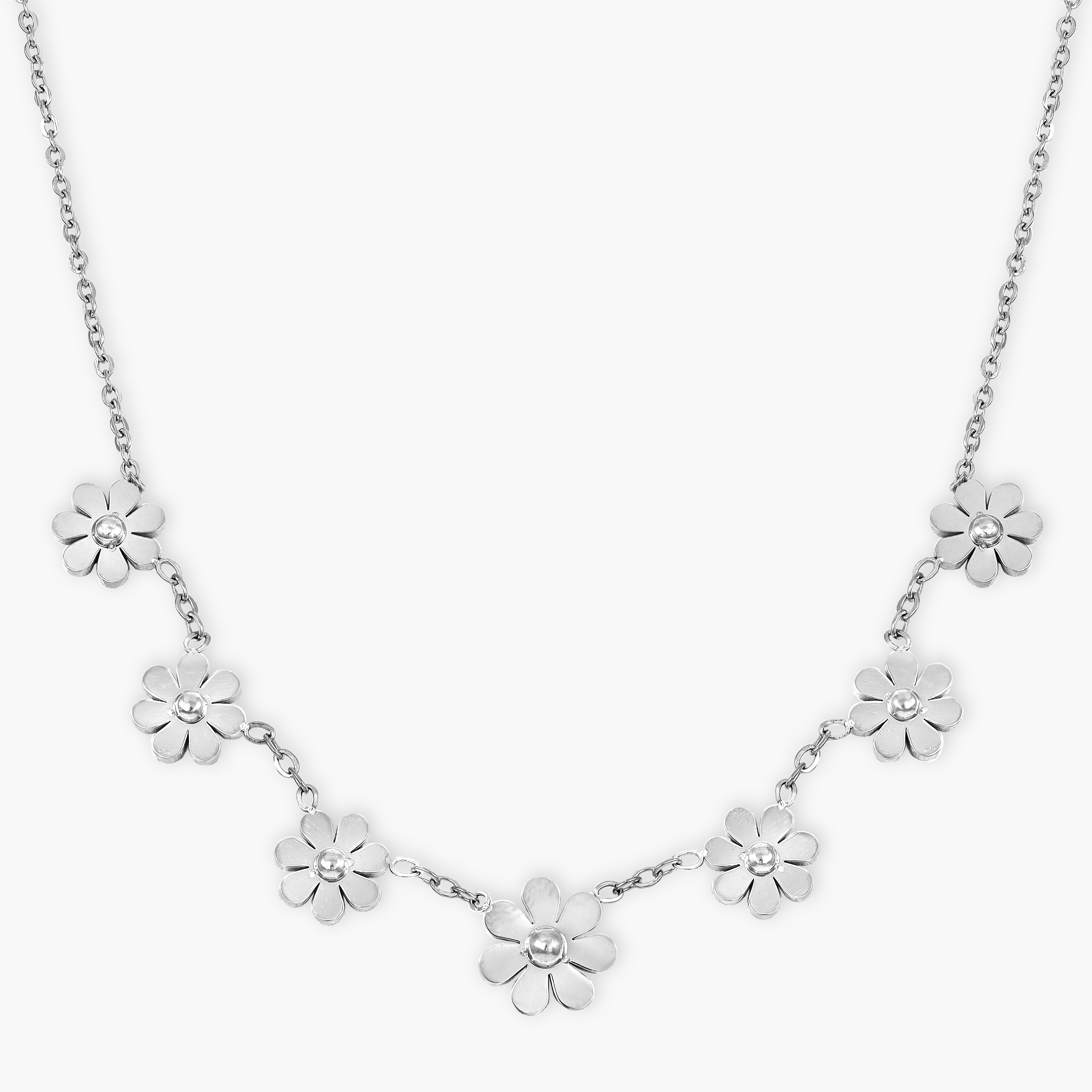 Damen Ankerkette Blumen aus Edelstahl - Taipan Schmuck