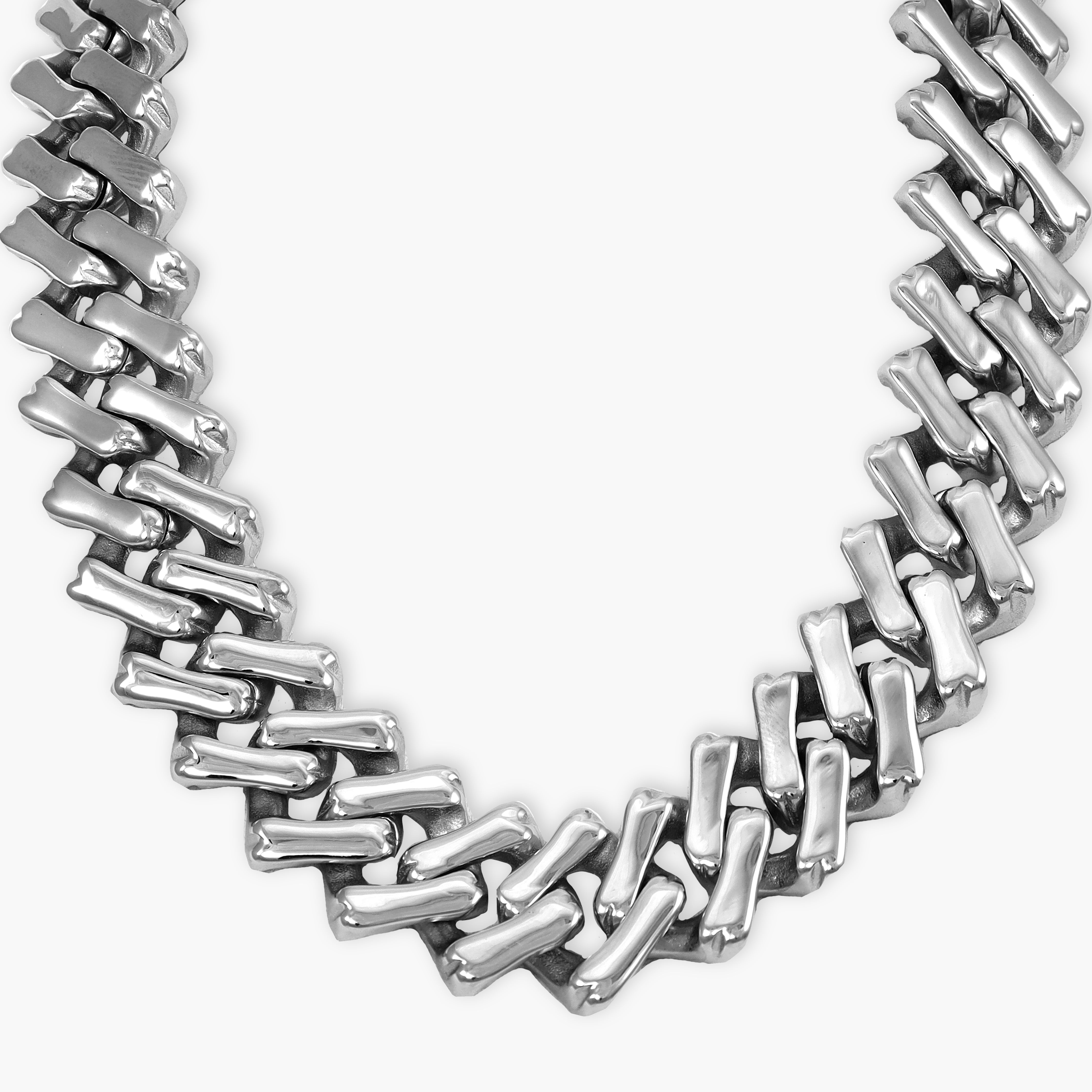 20mm 45cm Miami Cuban Link Kette Choker aus Edelstahl - Taipan Schmuck