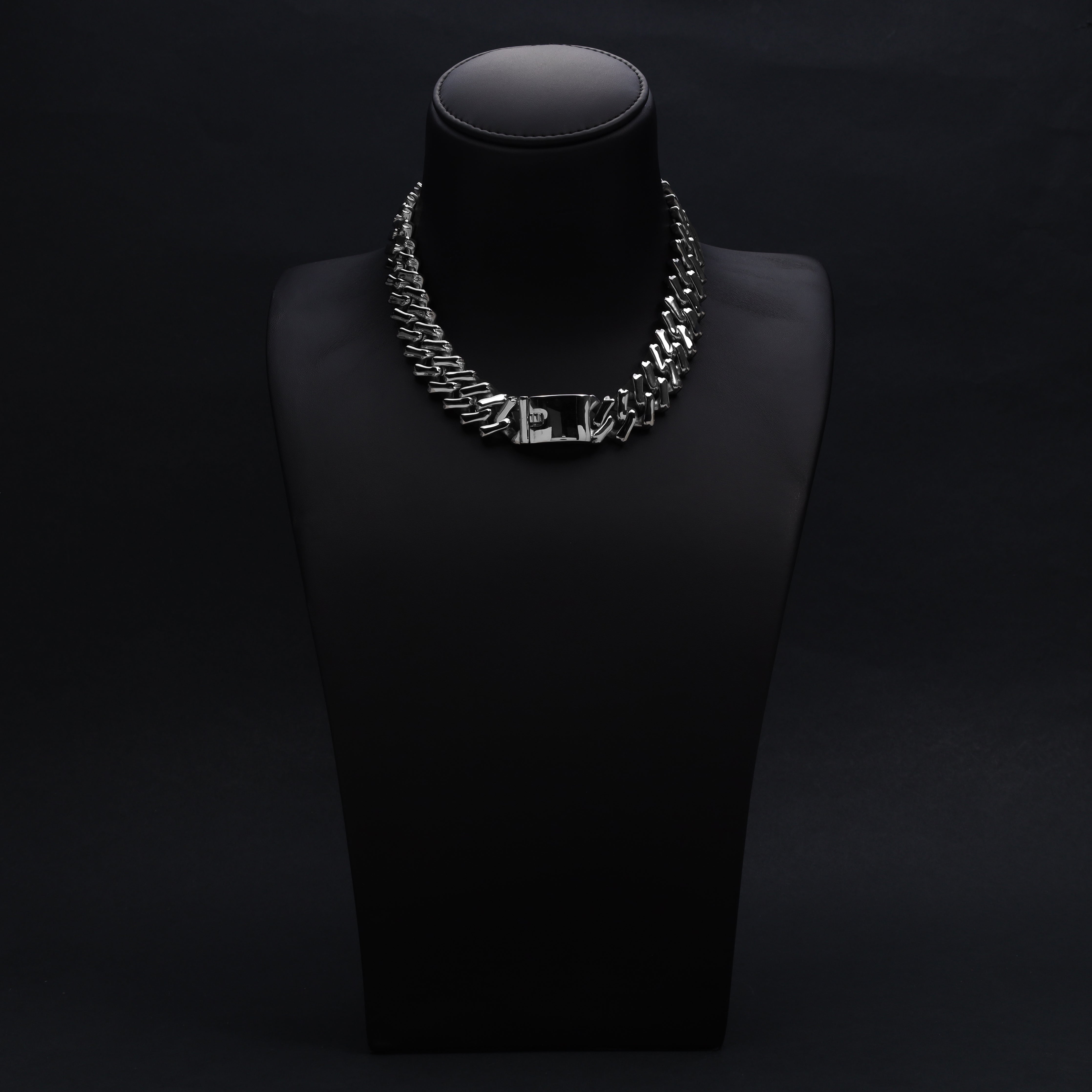20mm 45cm Miami Cuban Link Kette Choker aus Edelstahl - Taipan Schmuck