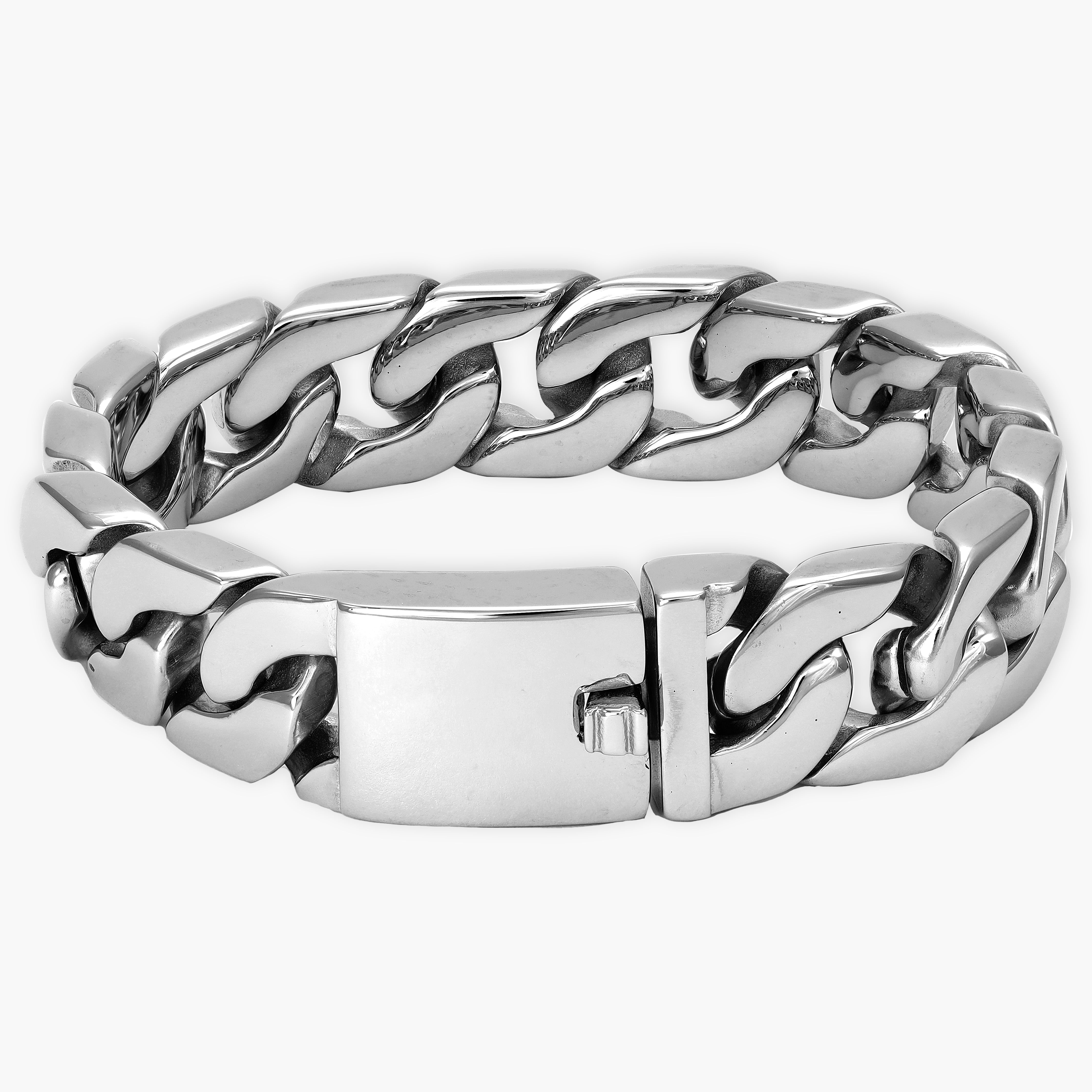 22cm Miami Cuban Link Armband 16mm aus Edelstahl - Taipan Schmuck